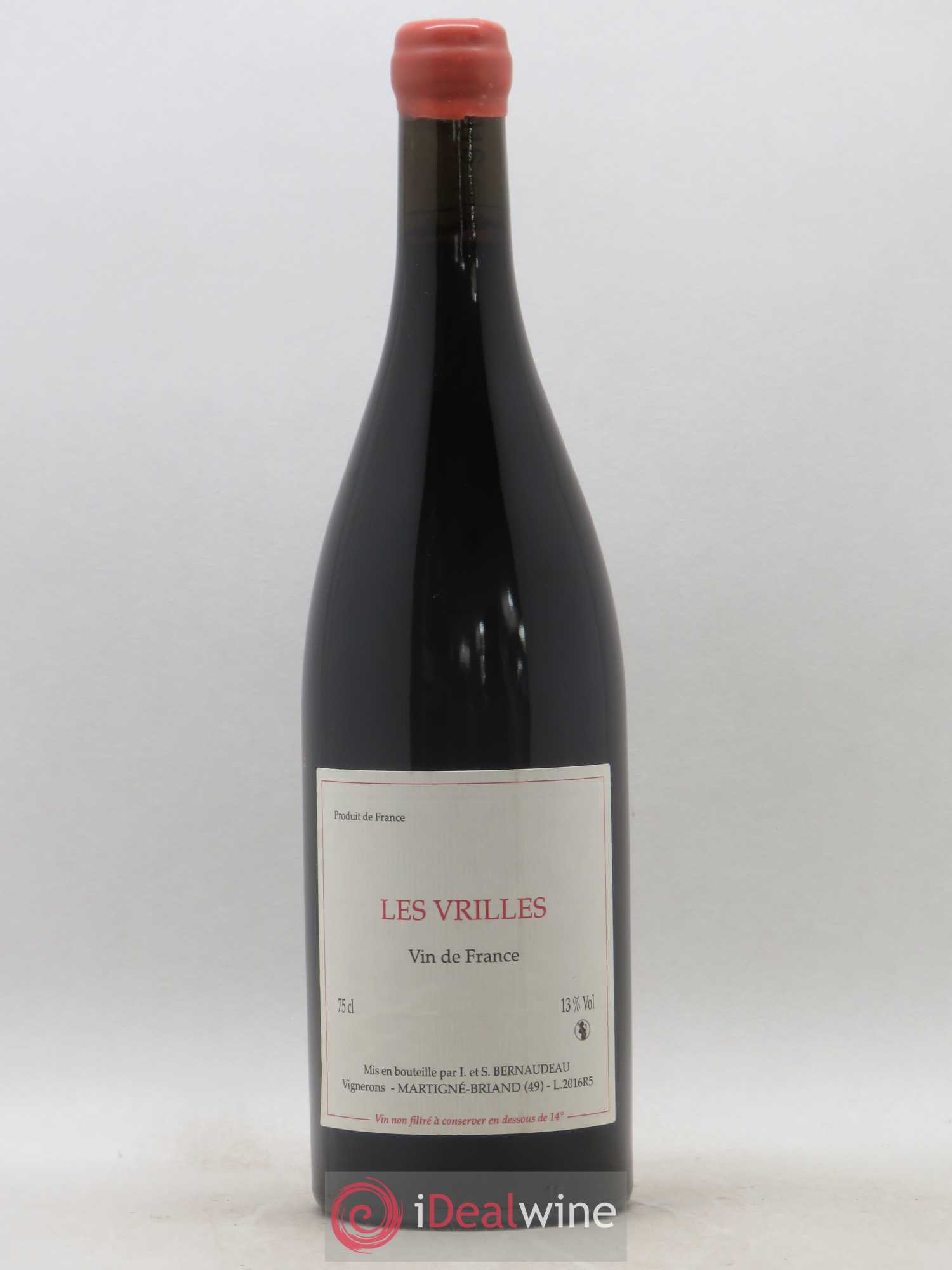 Vin de France Les Vrilles Stéphane Bernaudeau (Domaine) 2016 - Lot de 1 bouteille - 0