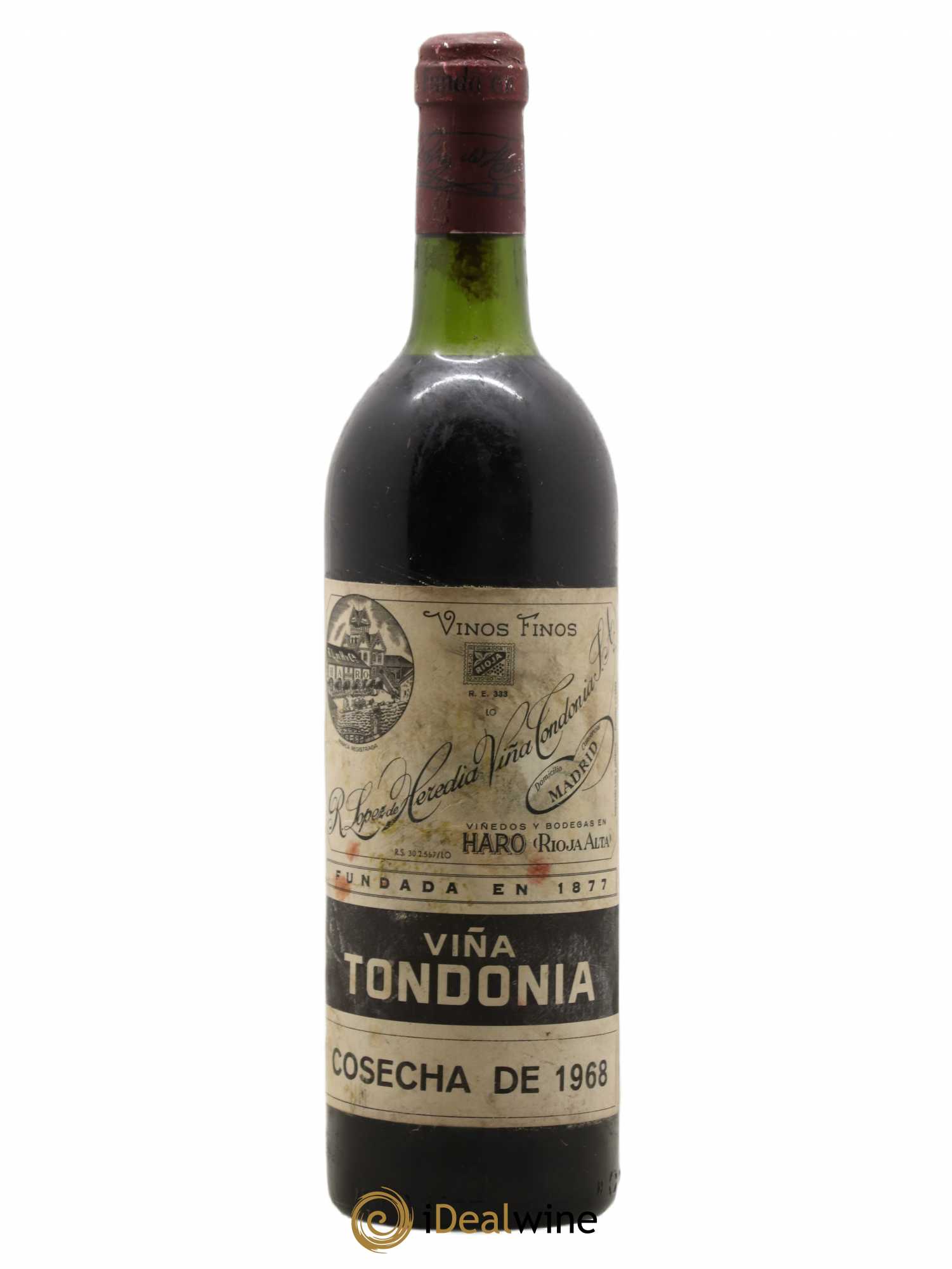 Rioja Gran Reserva Vina Tondonia R. Lopez de Heredia Gran Reserva 1968 - Lot de 1 bouteille - 0