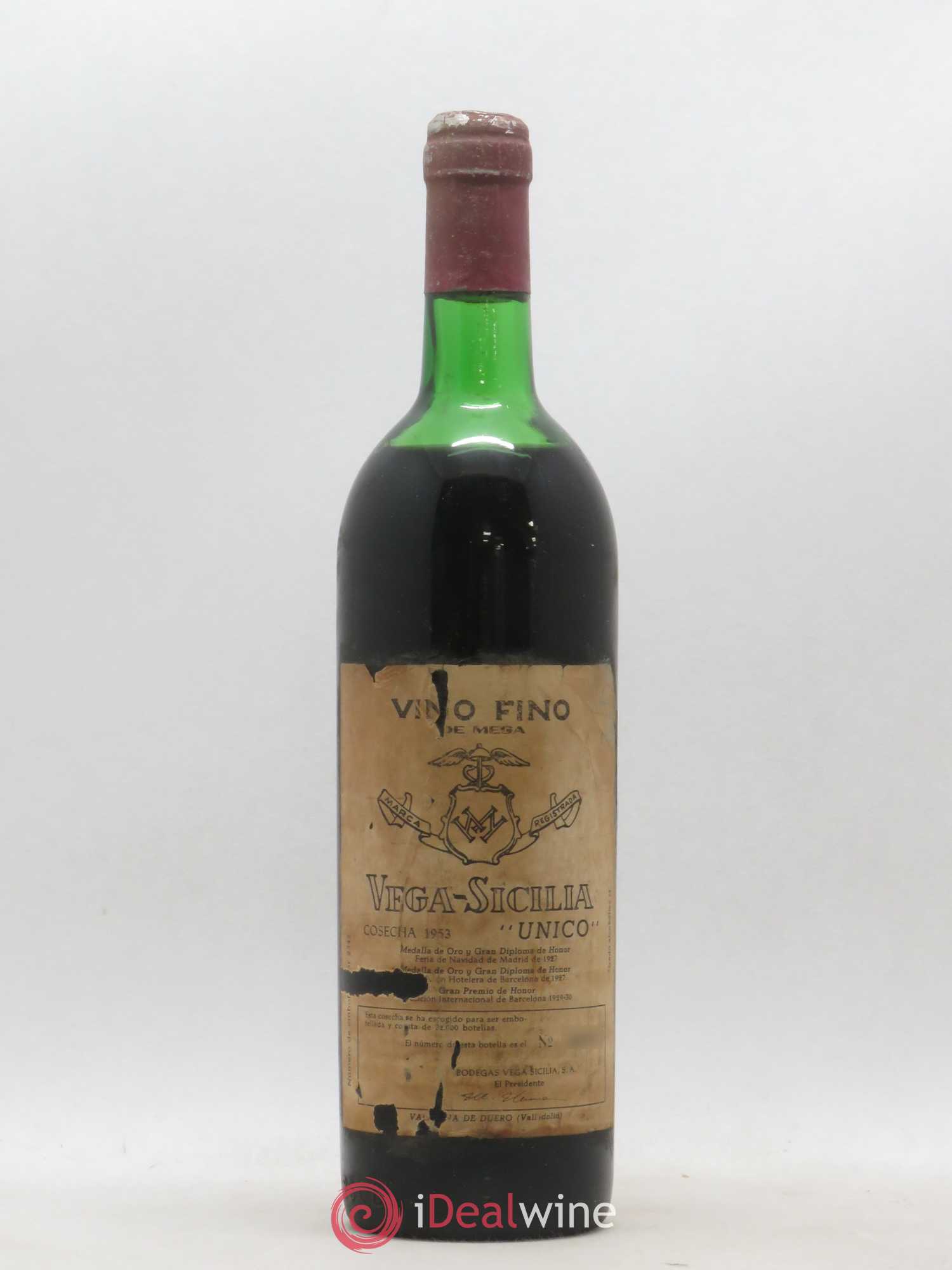 Ribera Del Duero DO Vega Sicilia Unico Famille Alvarez 1953 - Lot de 1 bouteille - 0