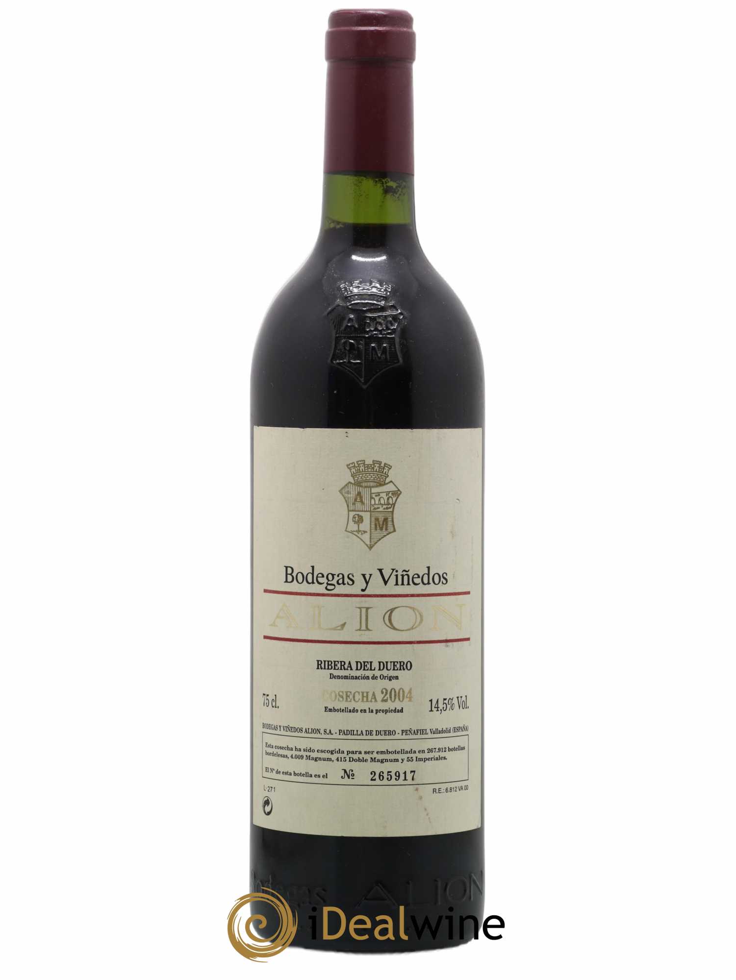 Ribera Del Duero DO Vega Sicilia Alion Famille Alvarez 2004 - Lot de 1 bouteille - 0