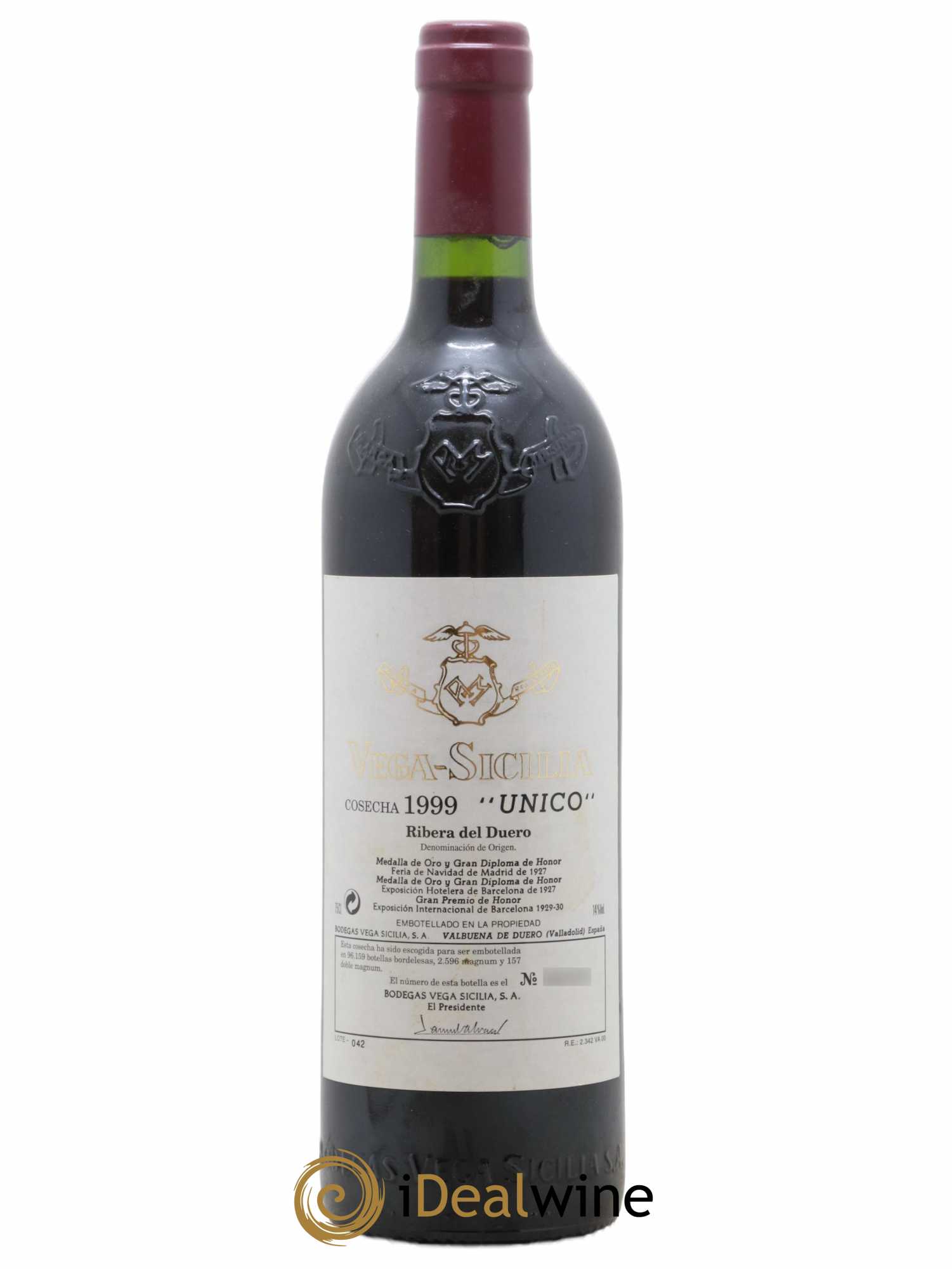 Ribera Del Duero DO Vega Sicilia Unico Famille Alvarez 1999 - Lot de 1 bouteille - 0
