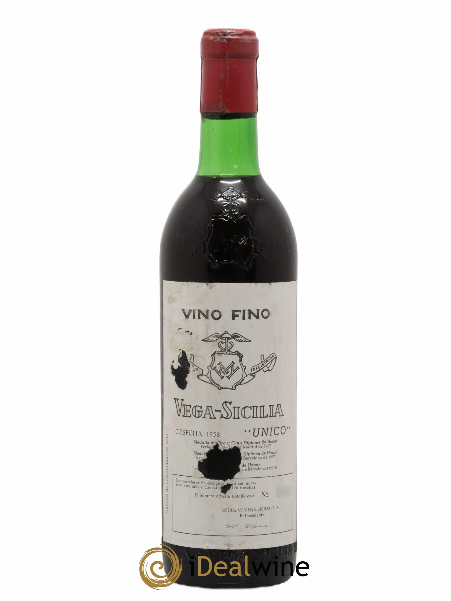 Ribera Del Duero DO Vega Sicilia Unico Famille Alvarez 1958 - Lot de 1 bouteille - 0