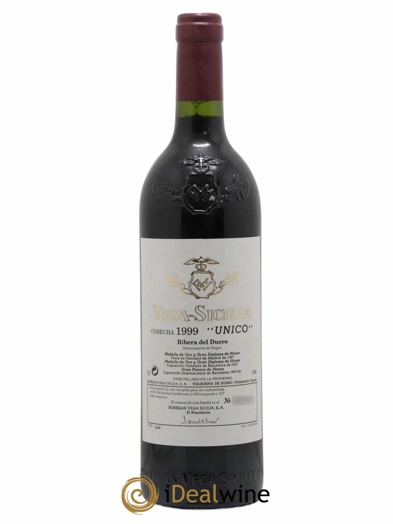Ribera Del Duero DO Vega Sicilia Unico Famille Alvarez 1999 - Lot de 1 bouteille - 0