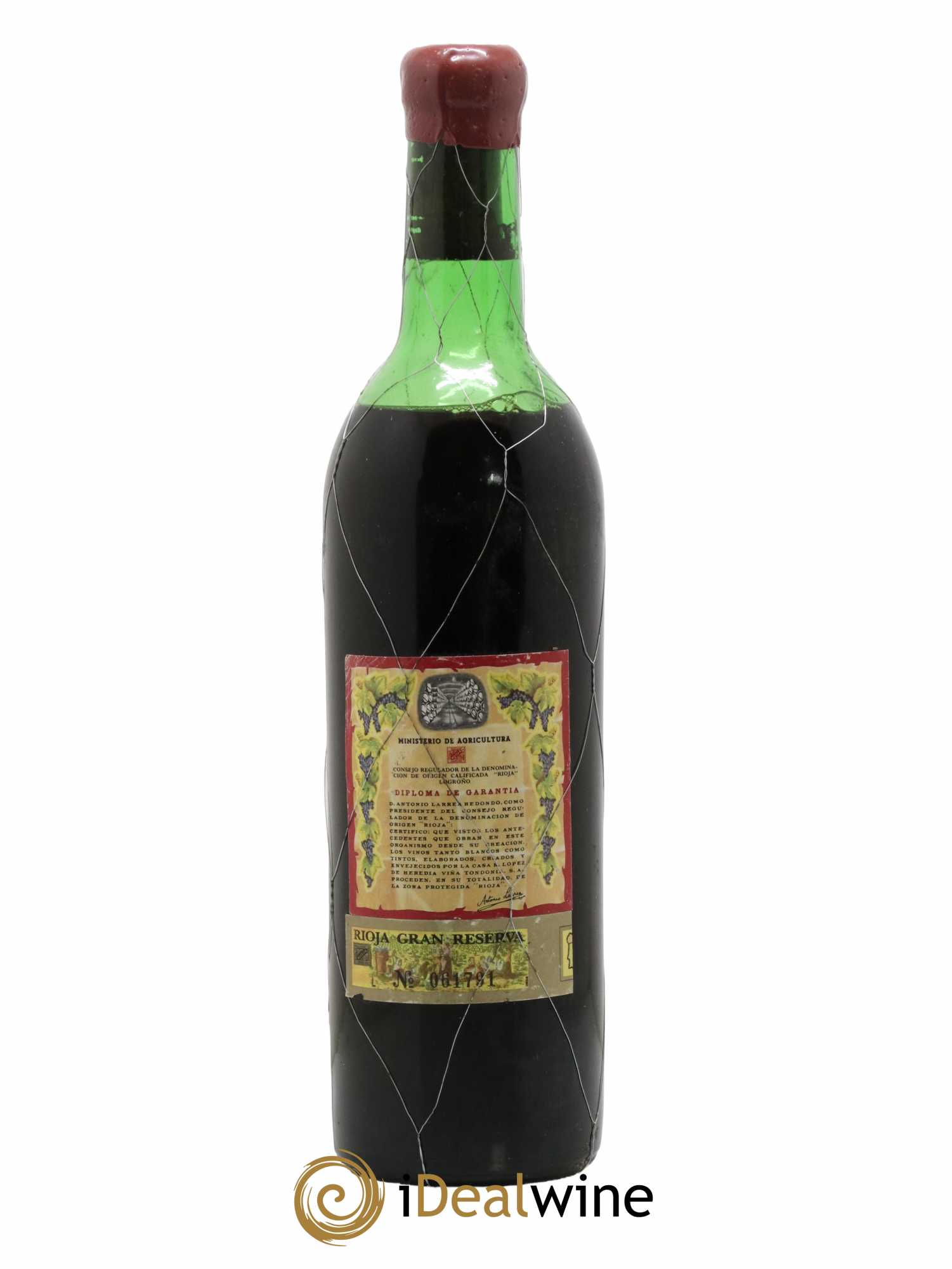 Rioja Gran Reserva Vina Tondonia R. Lopez de Heredia 1954 - Posten von 1 Flasche - 1