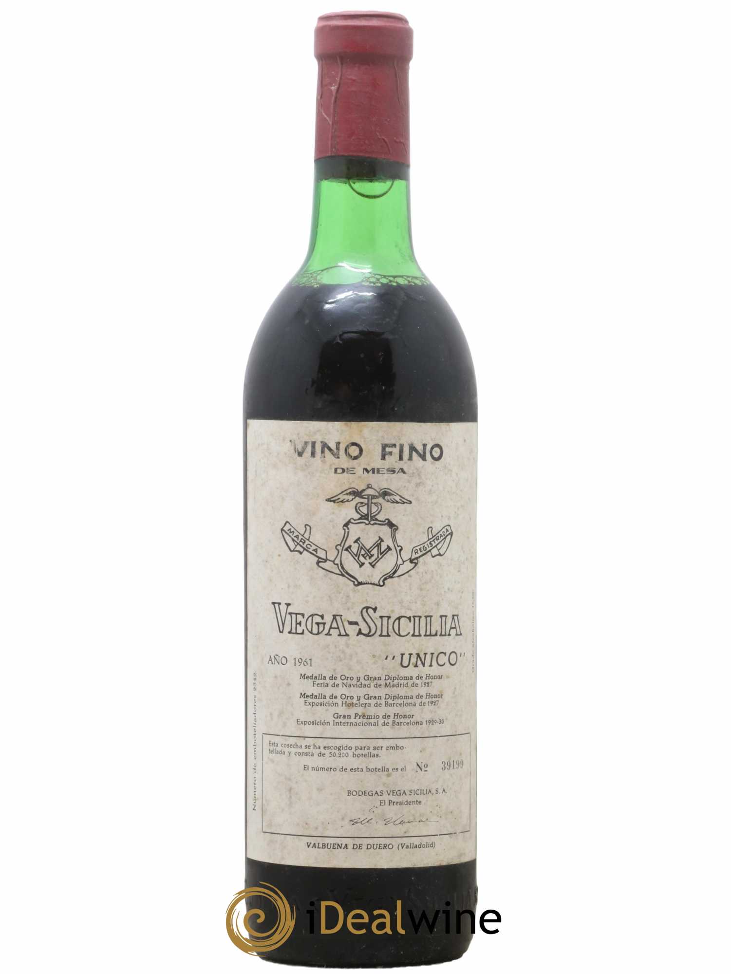 Ribera Del Duero DO Vega Sicilia Unico Famille Alvarez 1961 - Lot de 1 bouteille - 0