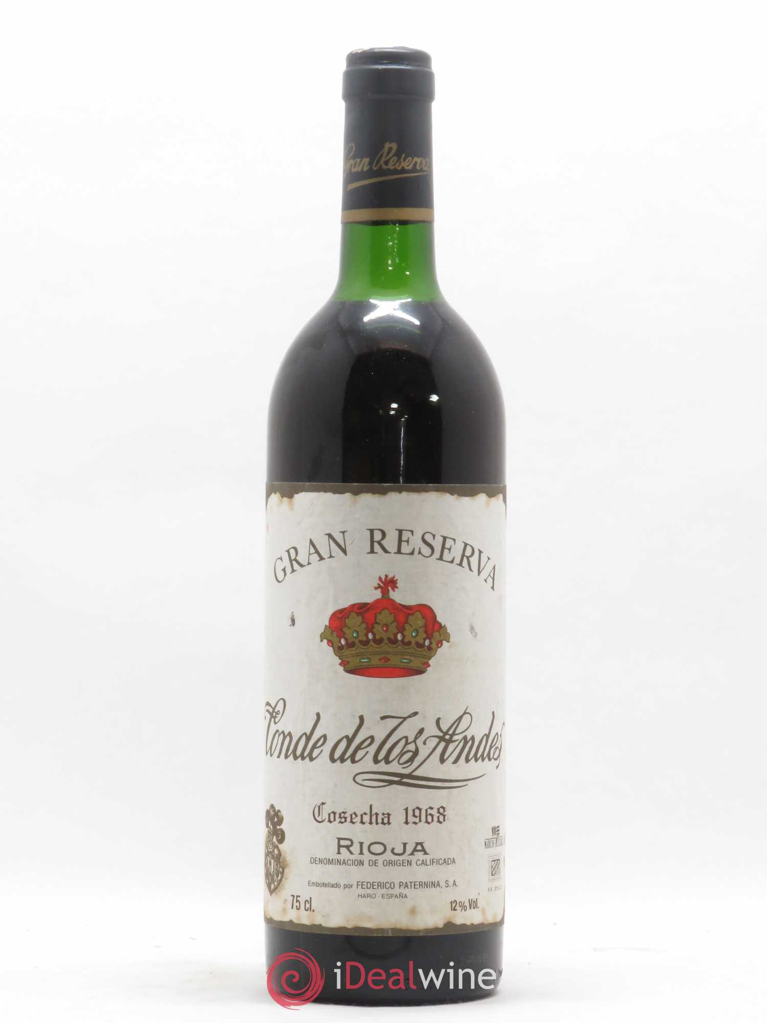 Rioja DOCA Conde De Los Andes Gran Reserva 1968 - Lotto di 1 bottiglia - 0