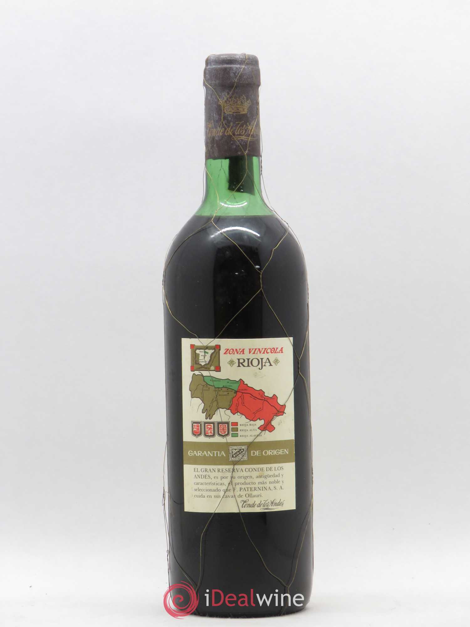 Rioja DOCA Conde De Los Andes Gran Reserva Paternina 1959 - Lotto di 1 bottiglia - 1
