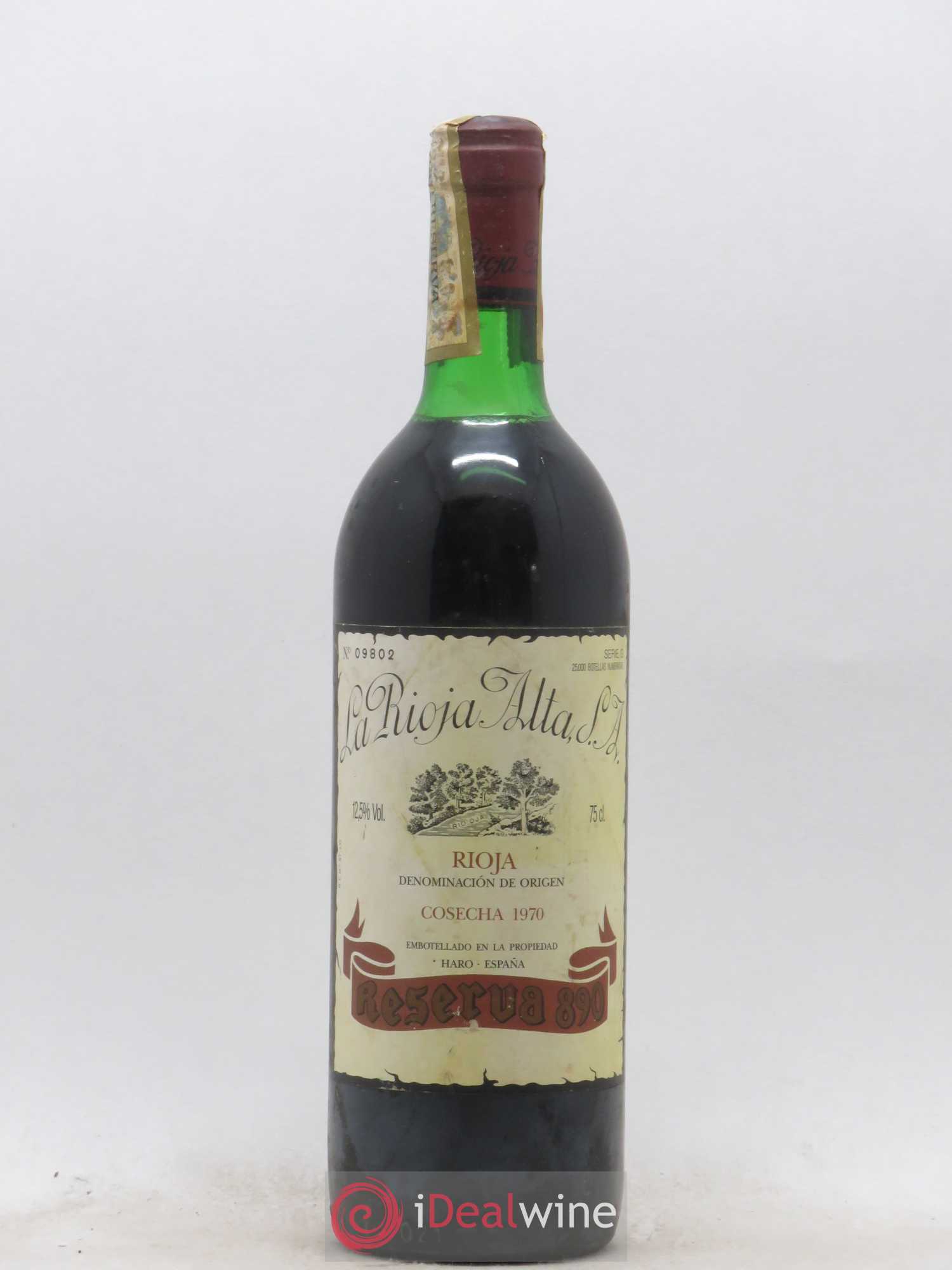 Rioja DOCA Alta 890 Gran Reserva 8 Y 1970 - Lot de 1 bouteille - 0