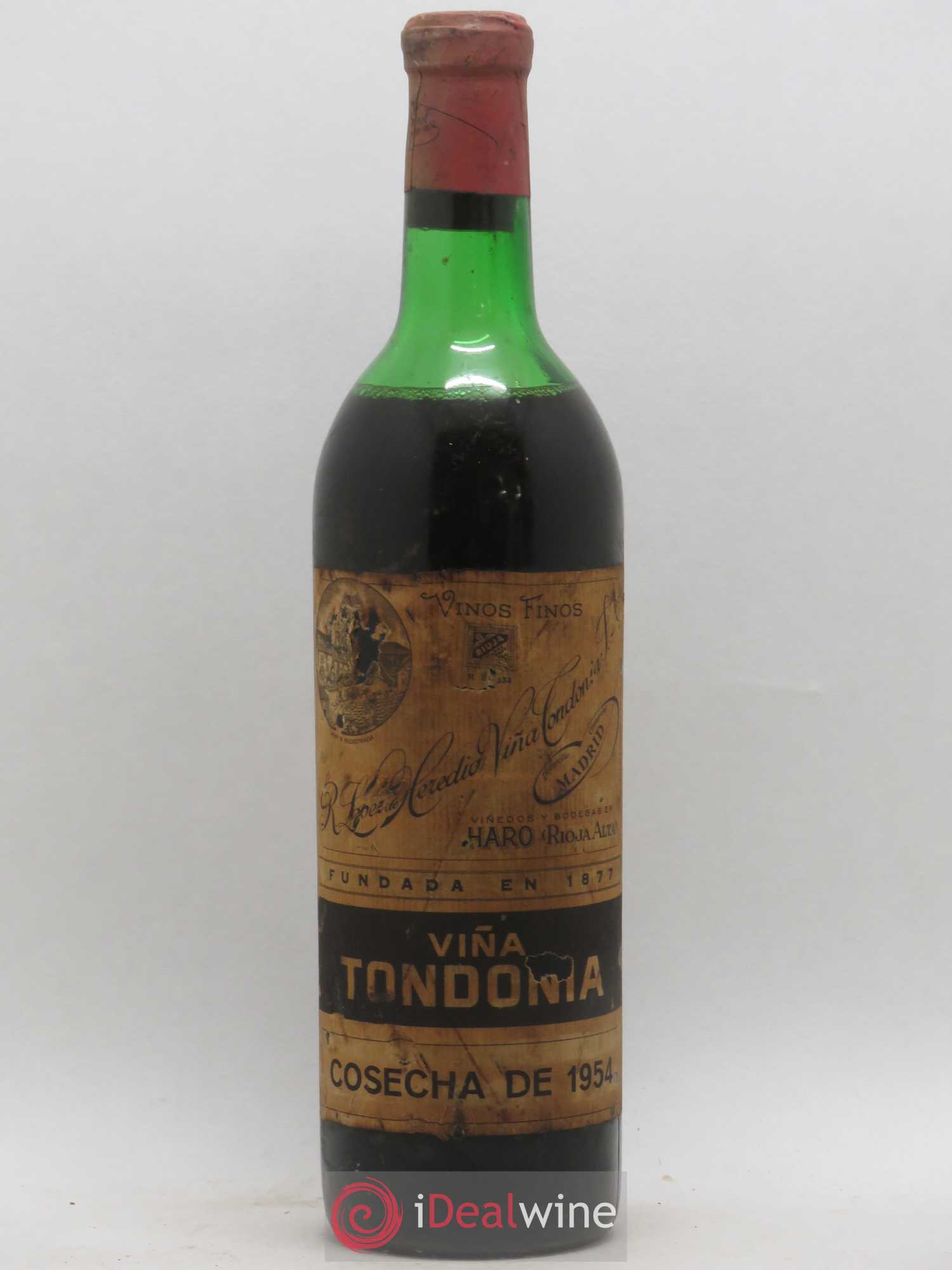 Rioja DOCA Reserva Vina Tondonia R. Lopez de Heredia 1954 - Posten von 1 Flasche - 0
