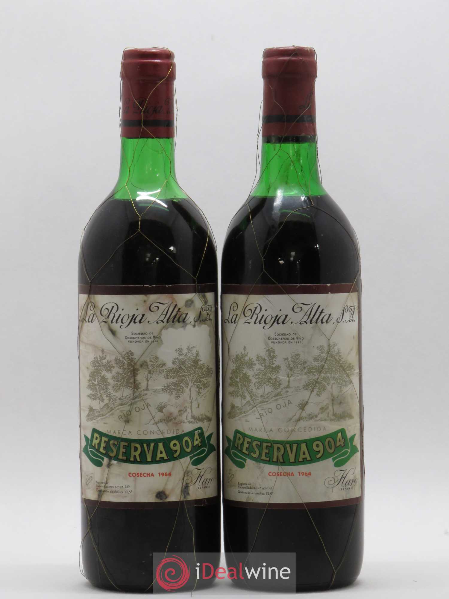 Rioja DOCA La Rioja Alta 904 Reserva 1964 - Lot of 2 bottles - 0