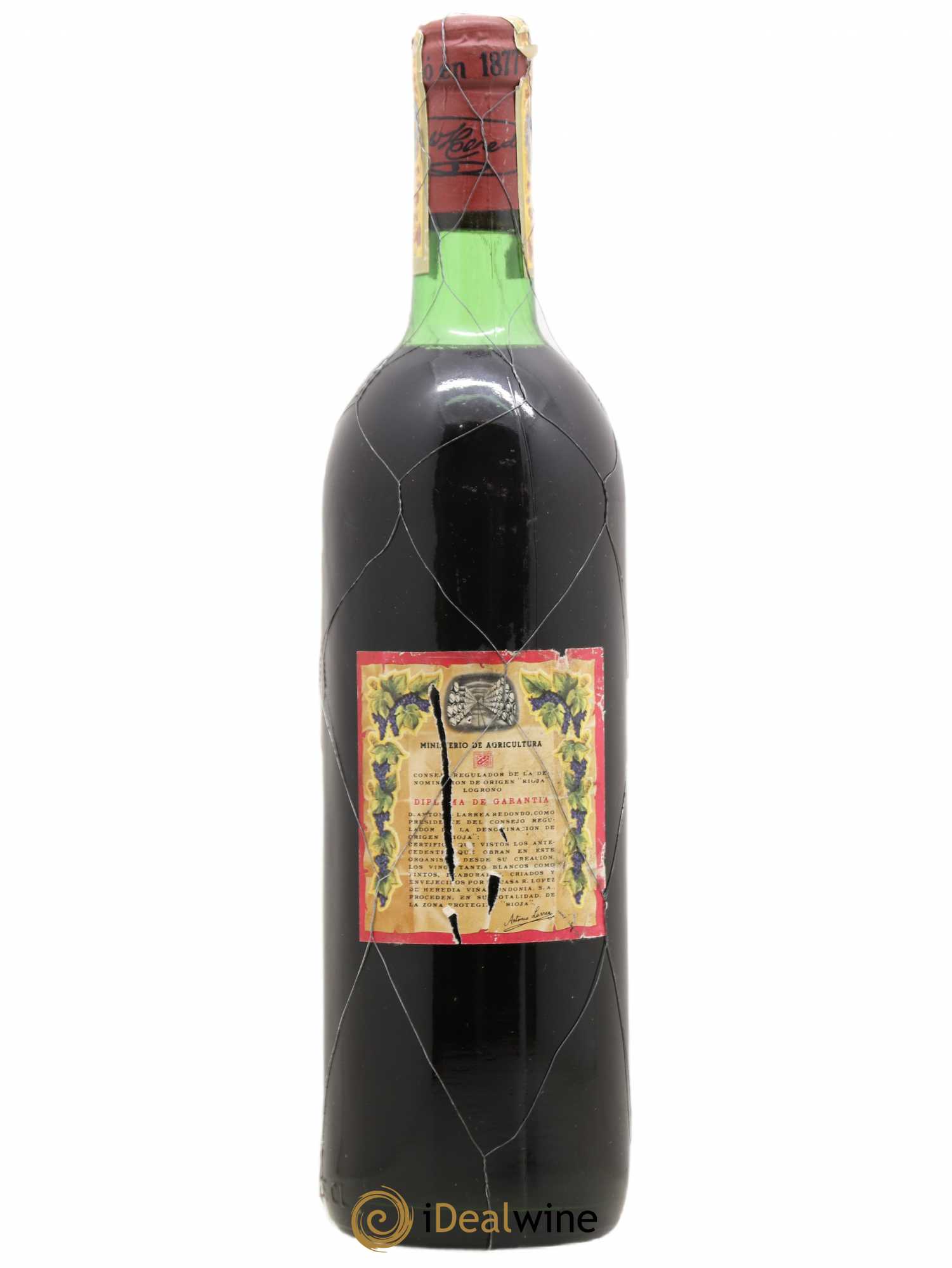 Rioja Gran Reserva Vina Tondonia R. Lopez de Heredia 1968 - Lot de 1 bouteille - 1