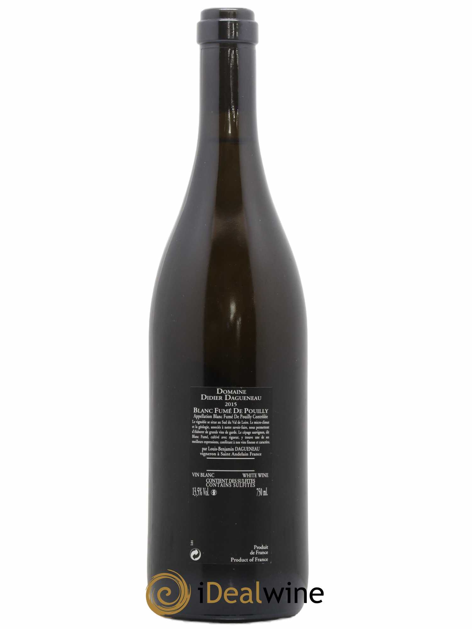 Vin de France (anciennement Pouilly-Fumé) Silex Dagueneau (Domaine Didier - Louis-Benjamin) 2015 - Lot de 1 bouteille - 1