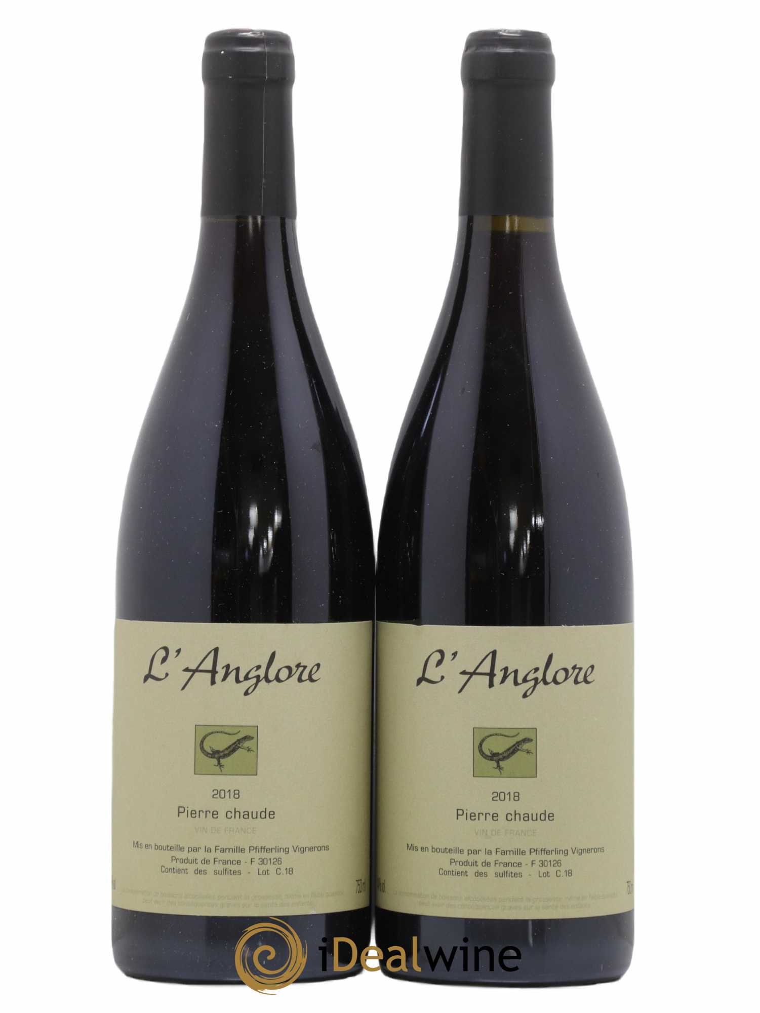 Vin de France Pierre chaude L'Anglore 2018 - Lot de 2 bouteilles - 0