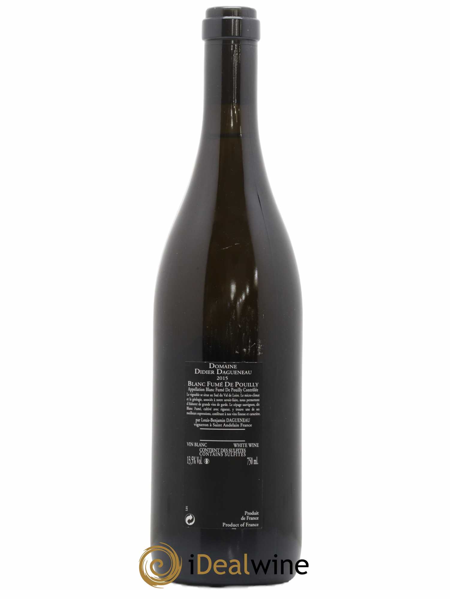 Vin de France (anciennement Pouilly-Fumé) Silex Dagueneau (Domaine Didier - Louis-Benjamin) 2015 - Lot de 1 bouteille - 1
