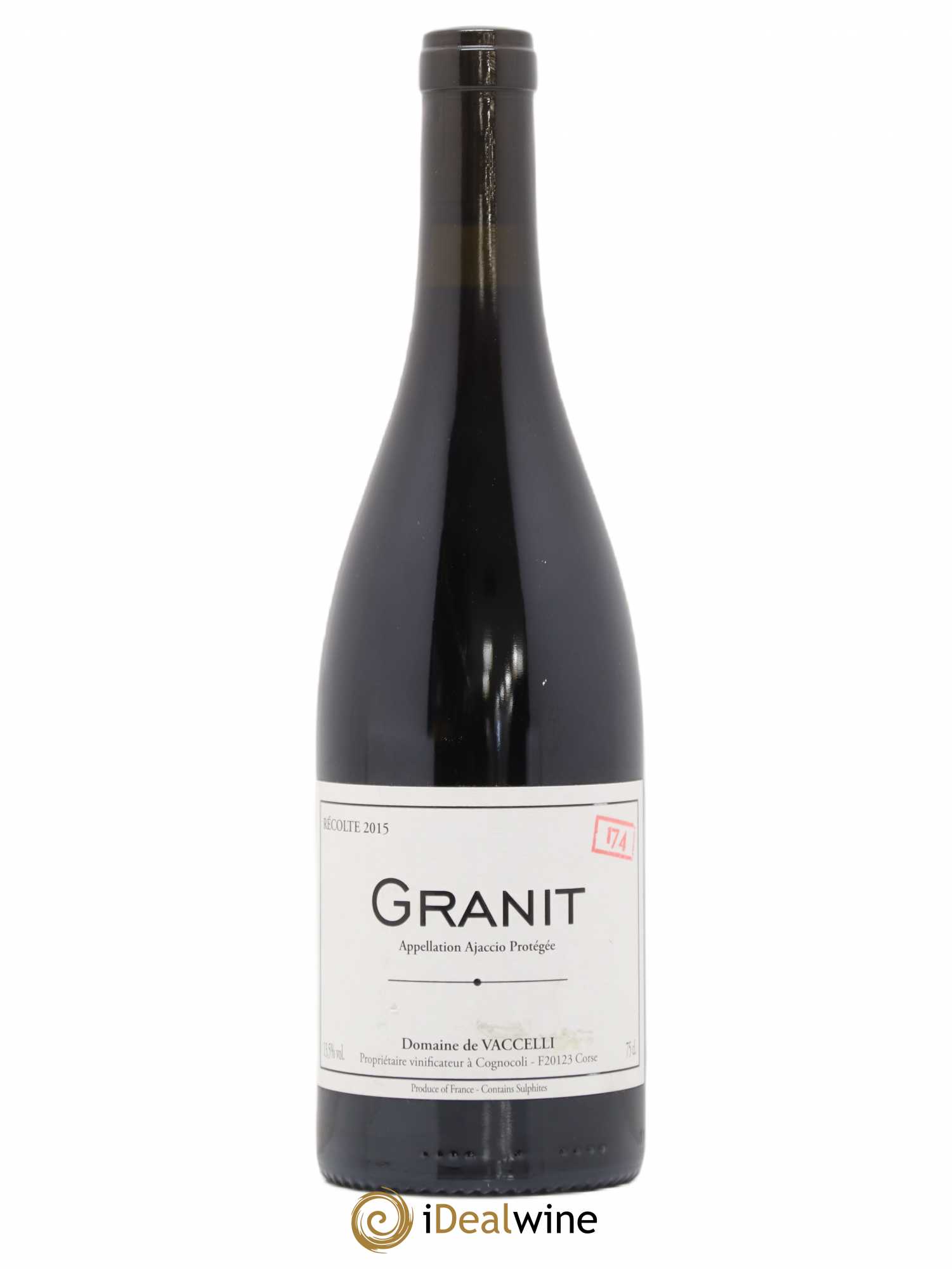 Ajaccio Granit 174 Vaccelli 2015 - Lot de 1 bouteille - 0