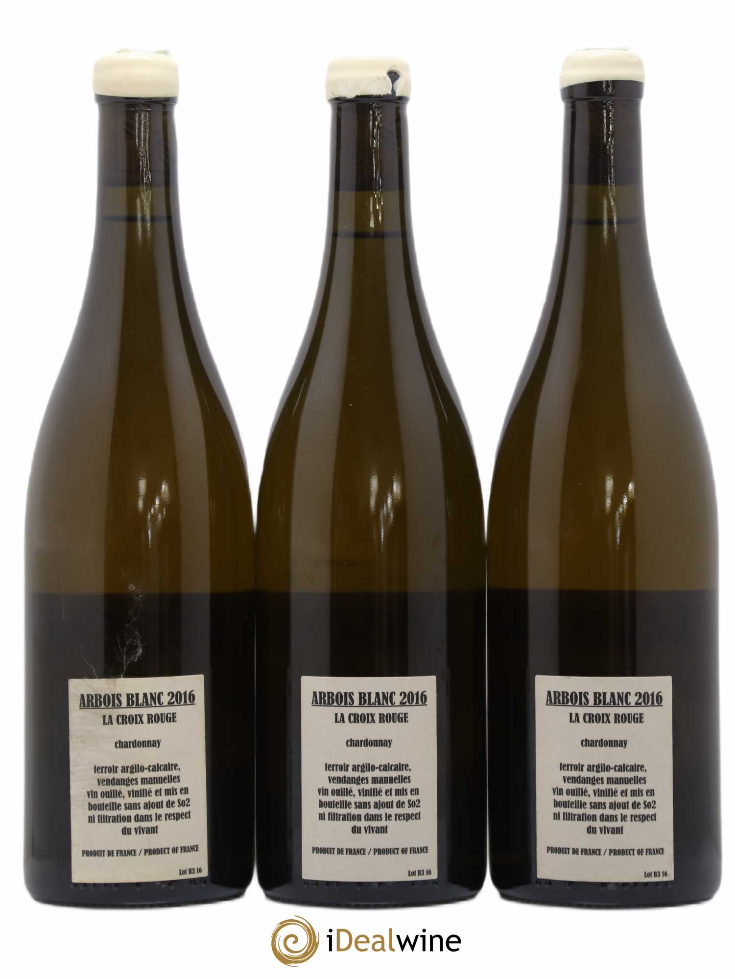Arbois Chardonnay La Croix Rouge Adeline Houillon & Renaud Bruyère 2016 - Lot de 3 bouteilles - 1