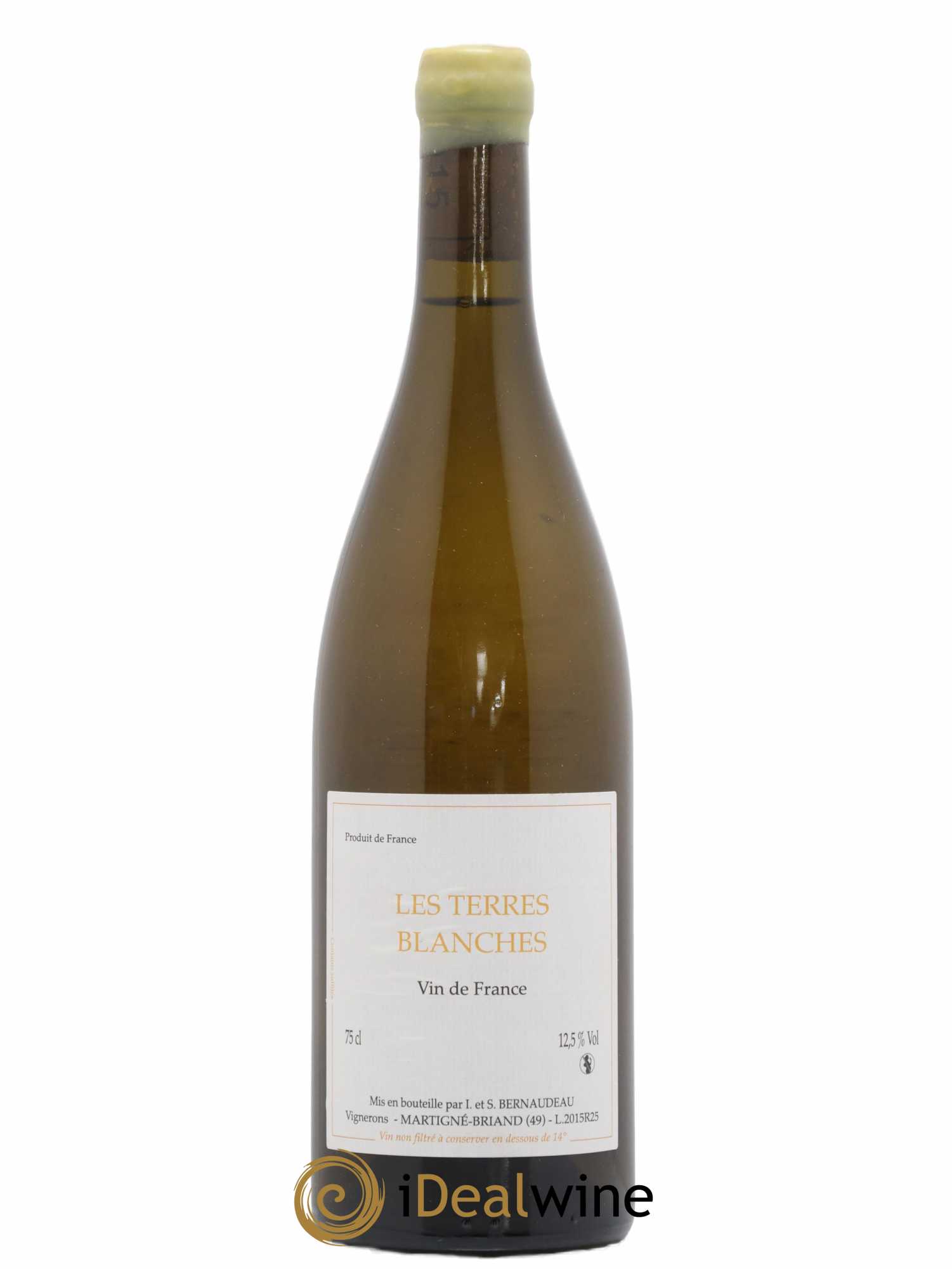 Vin de France Les Terres Blanches Stéphane Bernaudeau 2015 - Lot de 1 bouteille - 0
