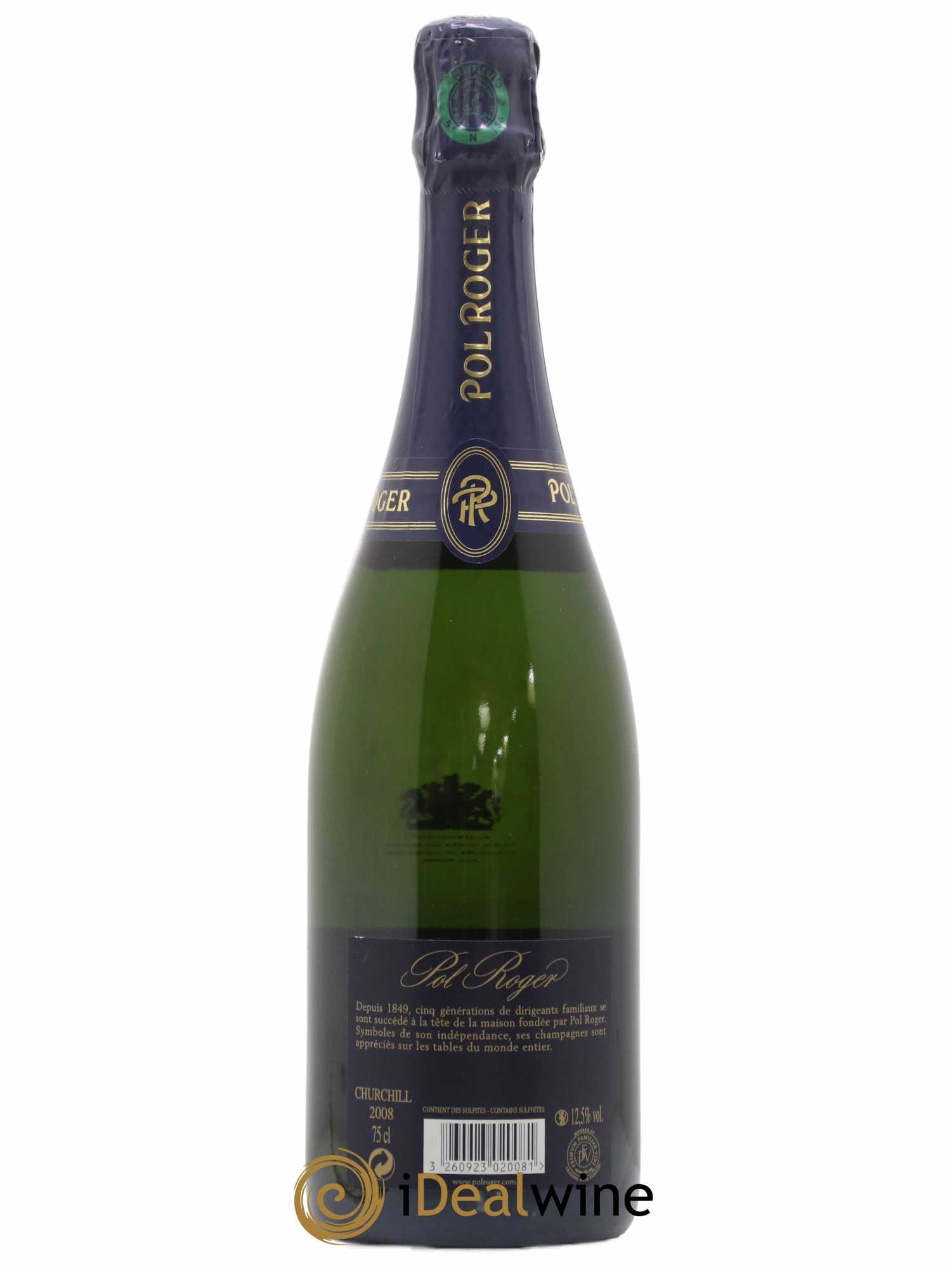 Cuvée Winston Churchill Pol Roger 2008 - Lot de 1 bouteille - 1