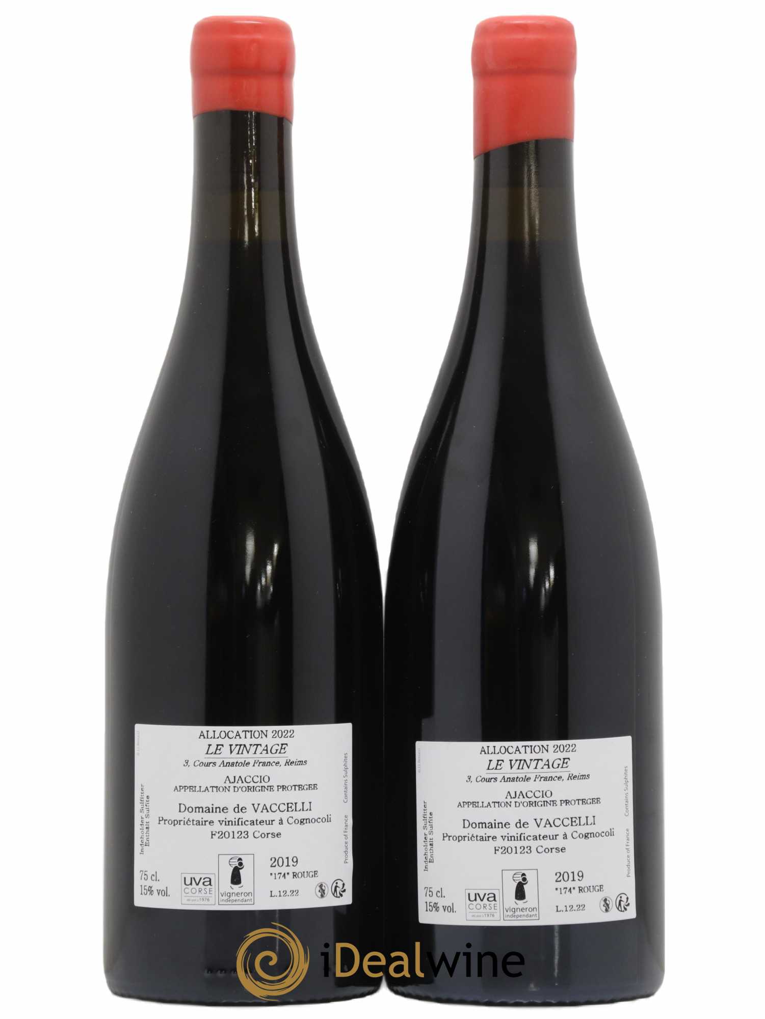 Ajaccio Granit 174 Vaccelli 2019 - Lot de 2 bouteilles - 1