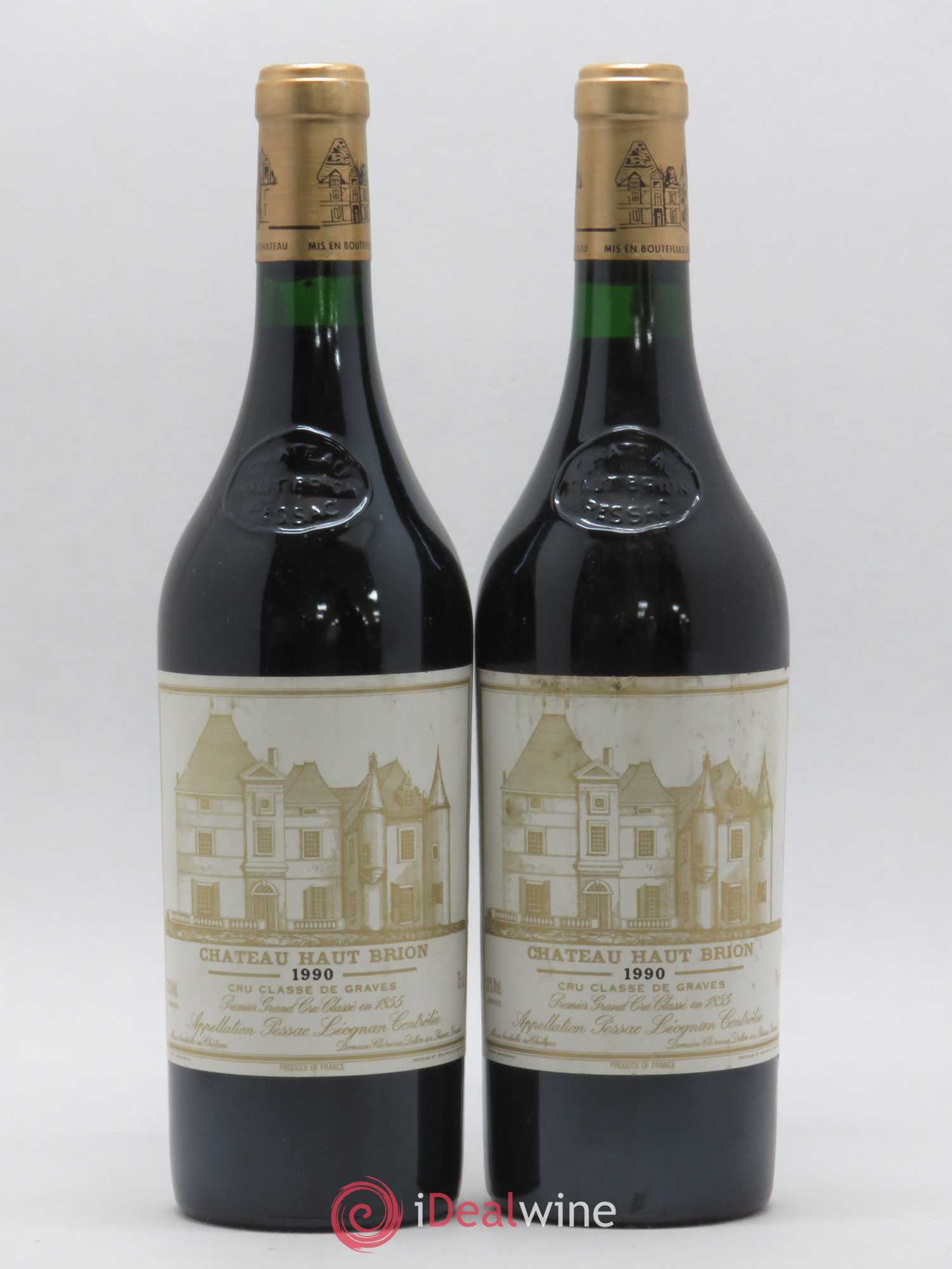 Château Haut Brion 1er Grand Cru Classé 1990 - Lot de 2 bouteilles - 0