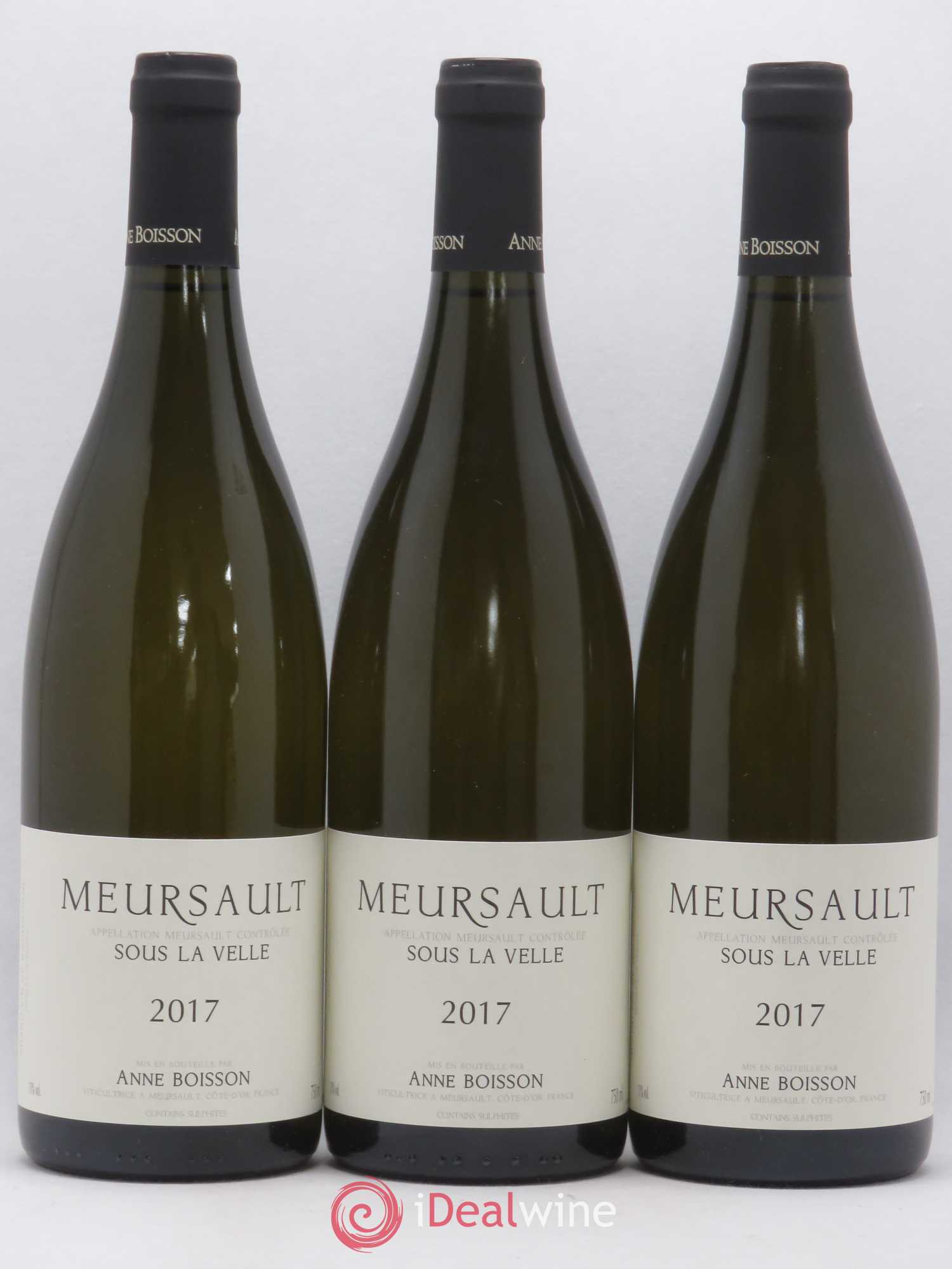 Meursault Sous la Velle Anne Boisson 2017 - Lot de 3 bouteilles - 0