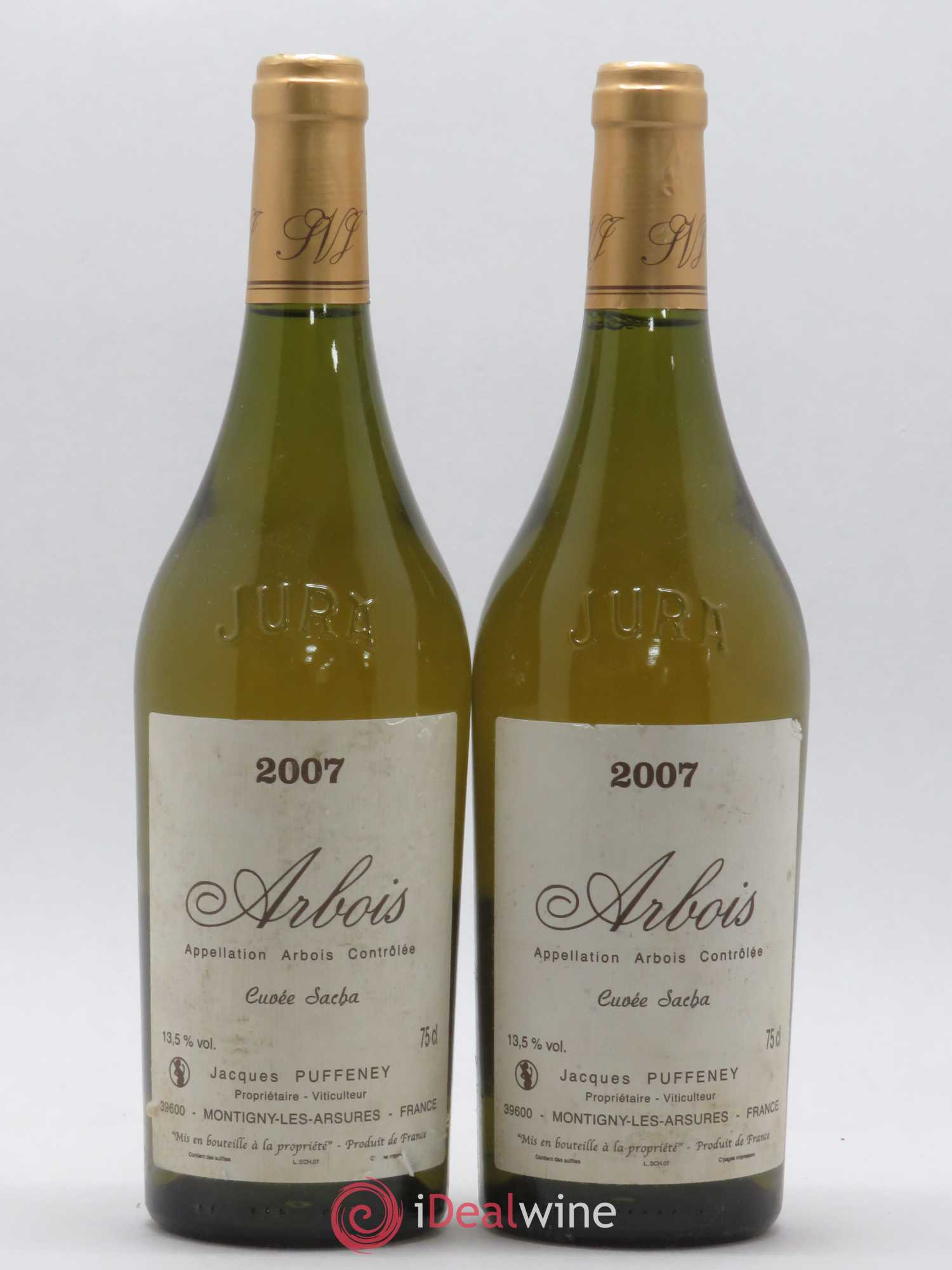 Arbois Cuvée Sacha Jacques Puffeney 2007 - Lot de 2 bouteilles - 0