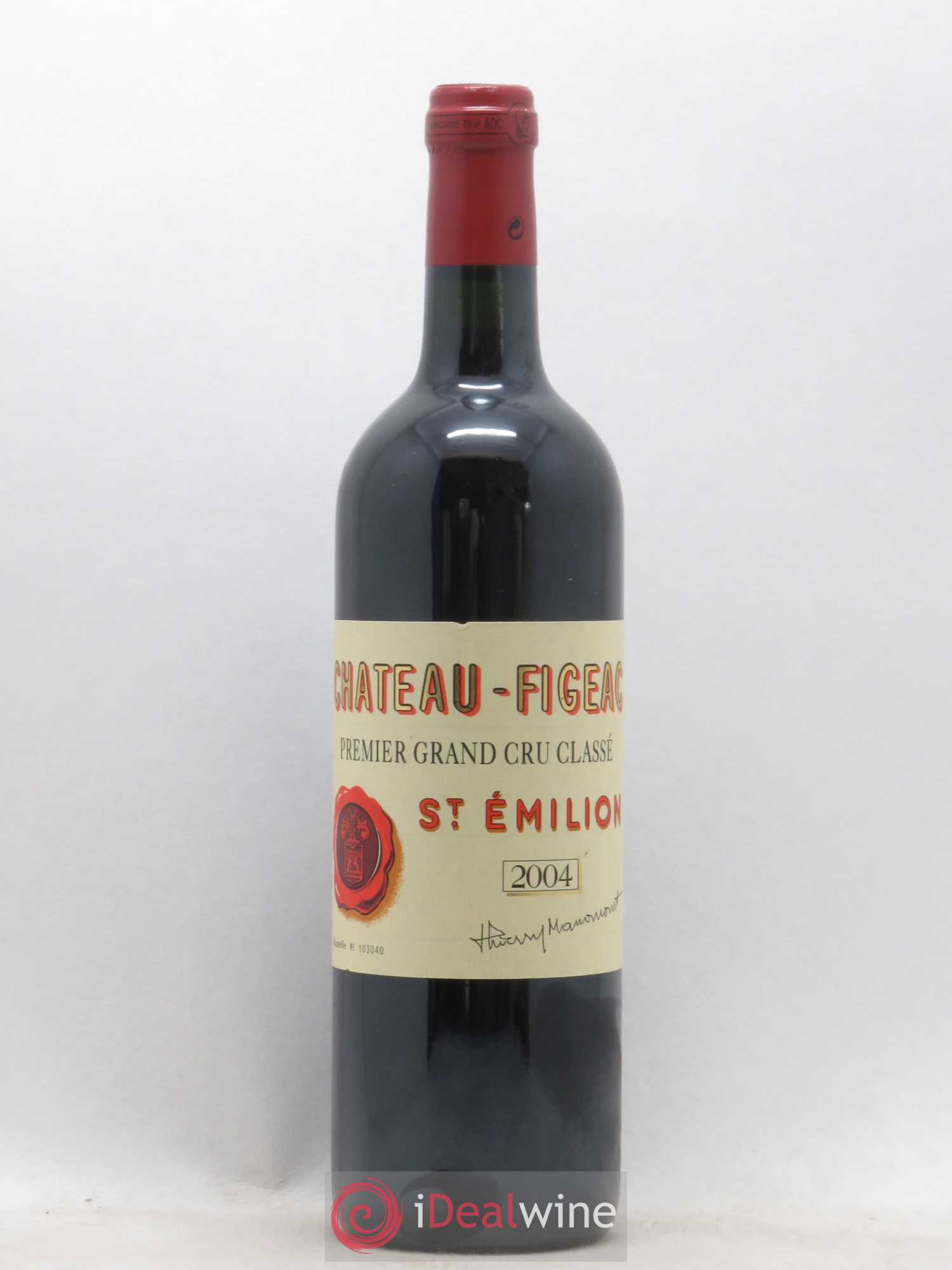 Château Figeac 1er Grand Cru Classé A 2004 - Lot de 1 bouteille - 0