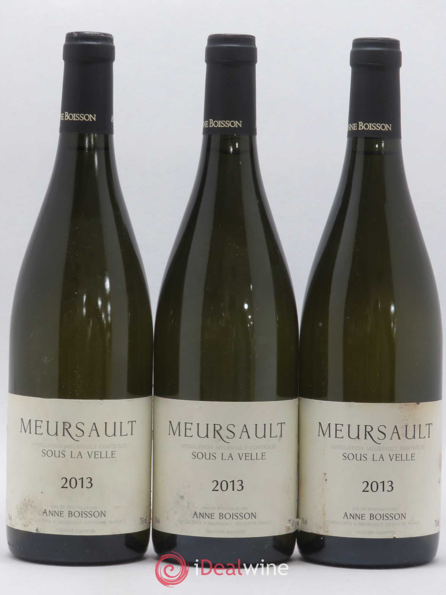 Meursault Sous la Velle Anne Boisson 2013 - Lot de 3 bouteilles - 0