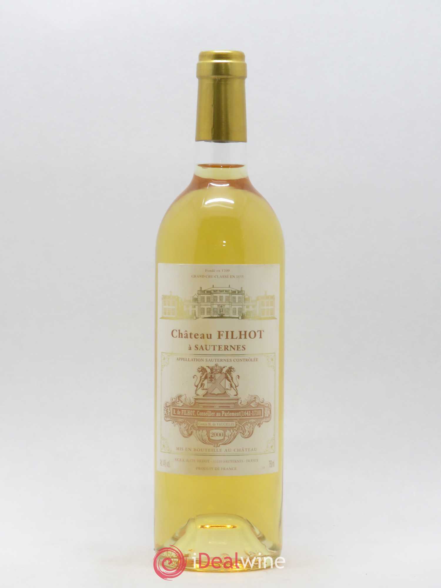 Château Filhot 2ème Grand Cru Classé 2000 - Lotto di 1 bottiglia - 0