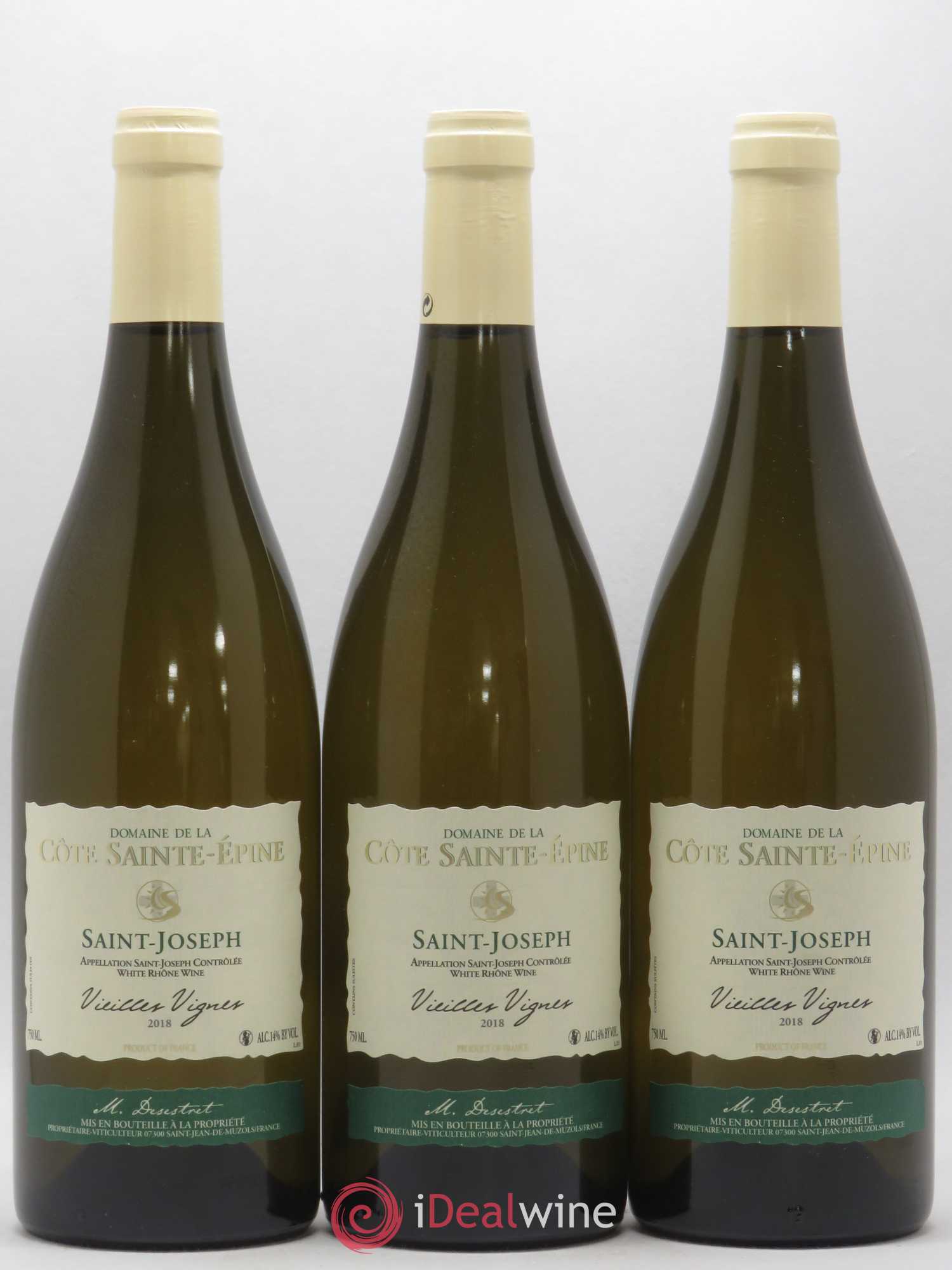 Saint-Joseph Vieilles Vignes Domaine de La Cote Sainte Epine (sans prix de réserve) 2018 - Posten von 3 Flaschen - 0