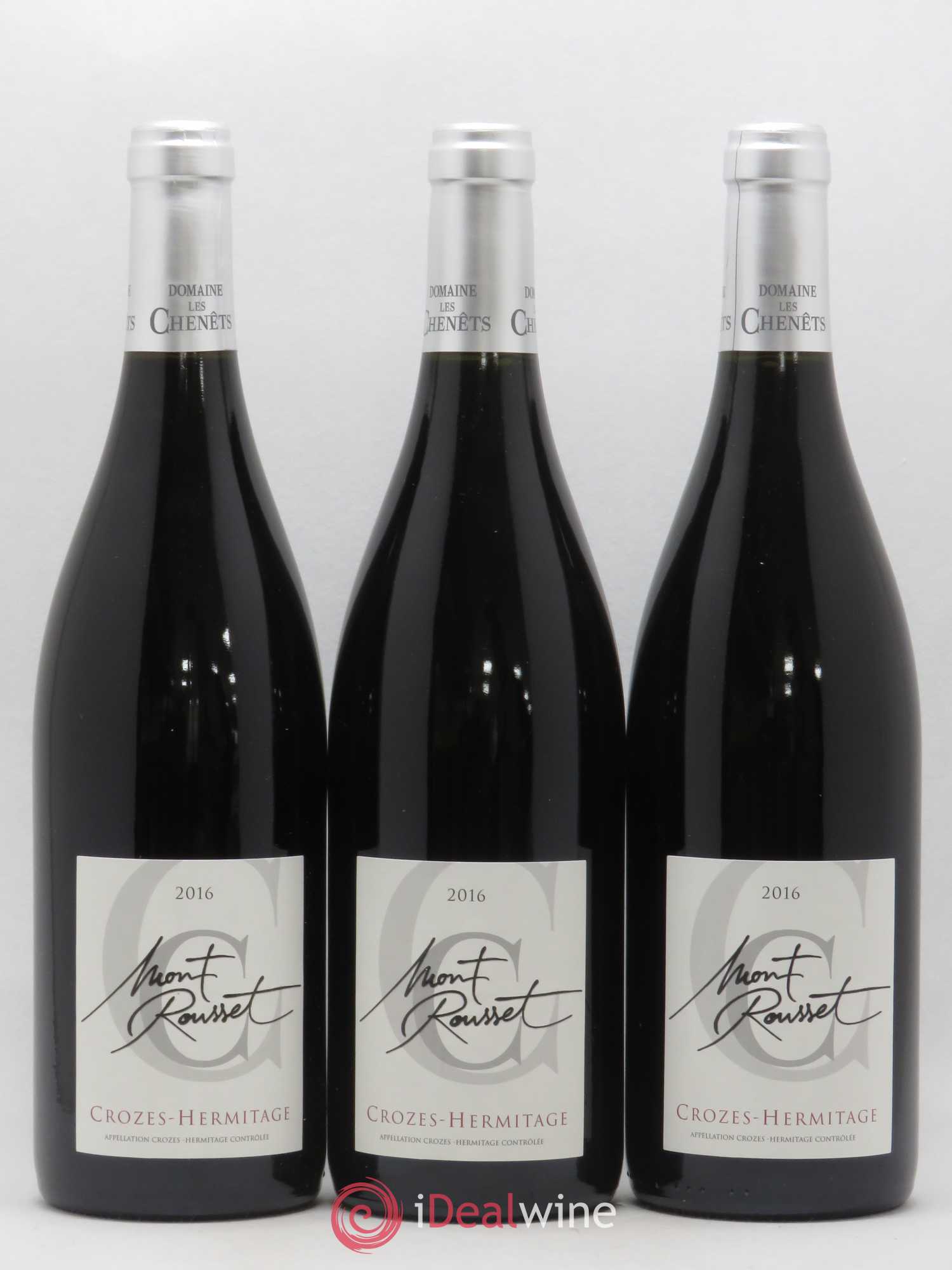 Crozes-Hermitage Mont Rousset Domaine Les Chenets (sans prix de réserve) 2016 - Posten von 3 Flaschen - 0