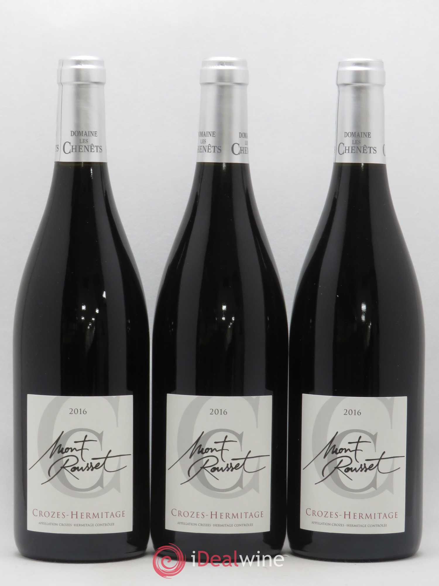 Crozes-Hermitage Mont Rousset Domaine Les Chenets (sans prix de réserve) 2016 - Posten von 3 Flaschen - 0