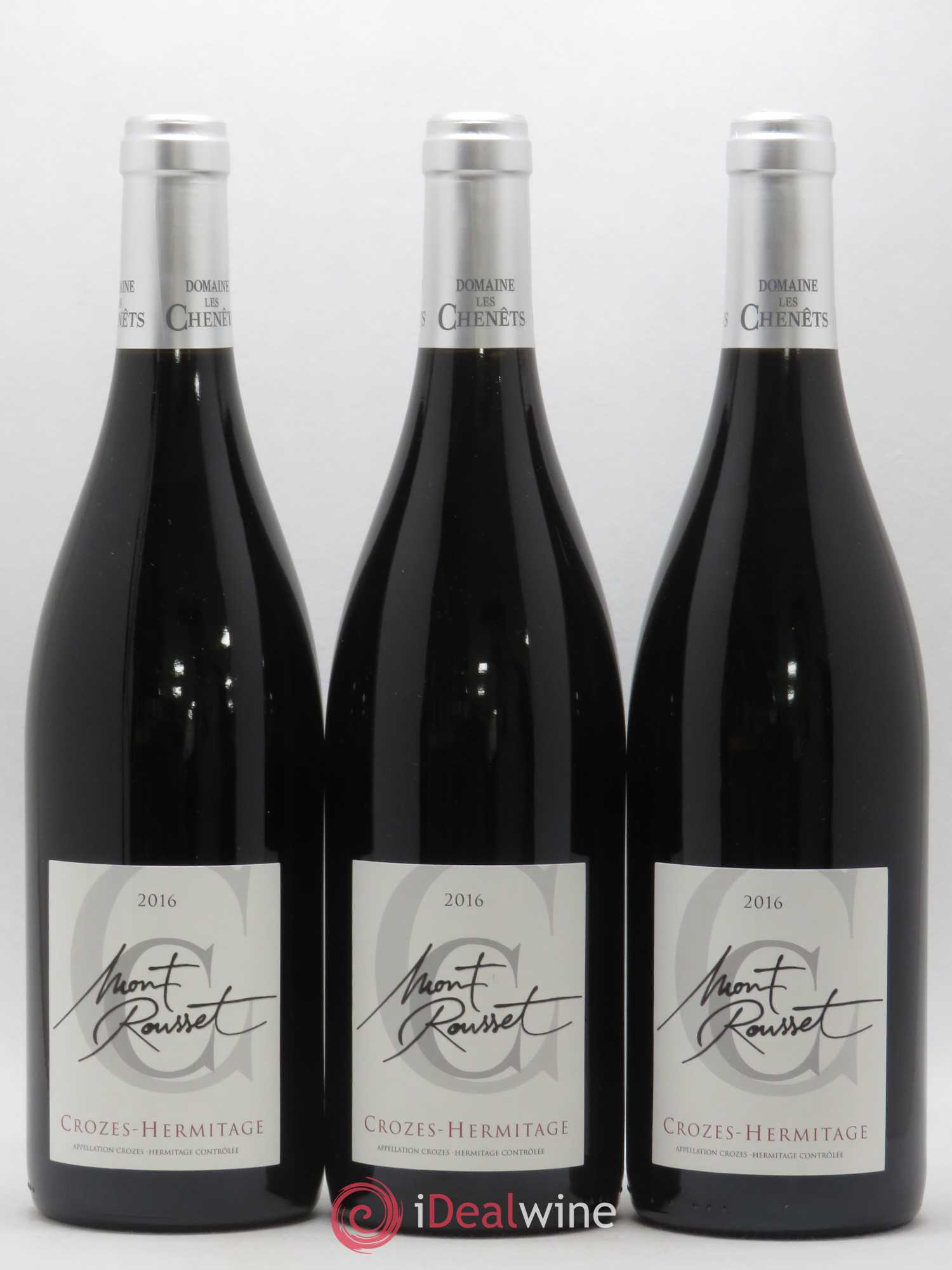 Crozes-Hermitage Mont Rousset Domaine Les Chenets (no reserve) 2016 - Lot of 6 bottles - 1