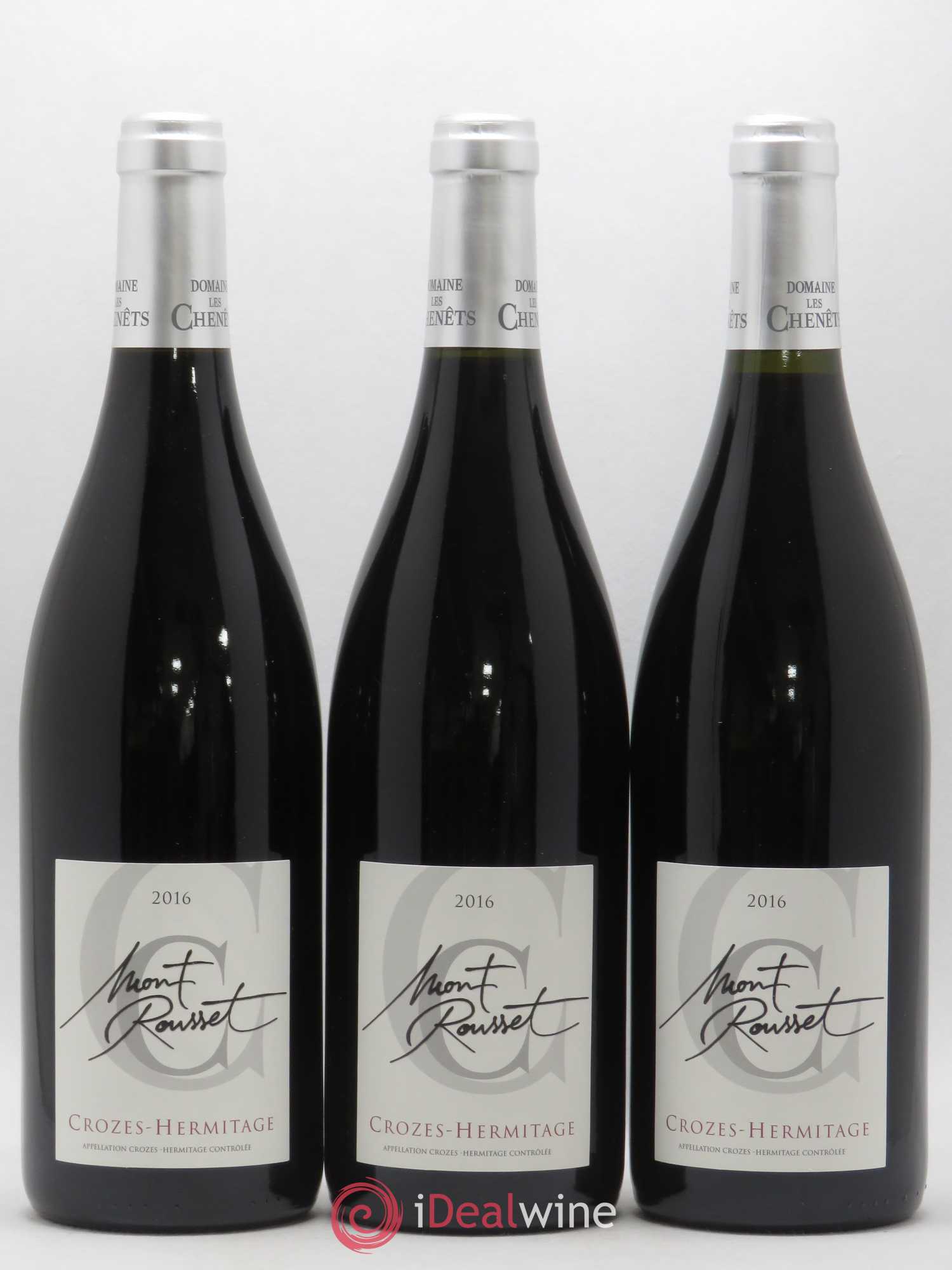 Crozes-Hermitage Mont Rousset Domaine Les Chenets (no reserve) 2016 - Lot of 6 bottles - 2