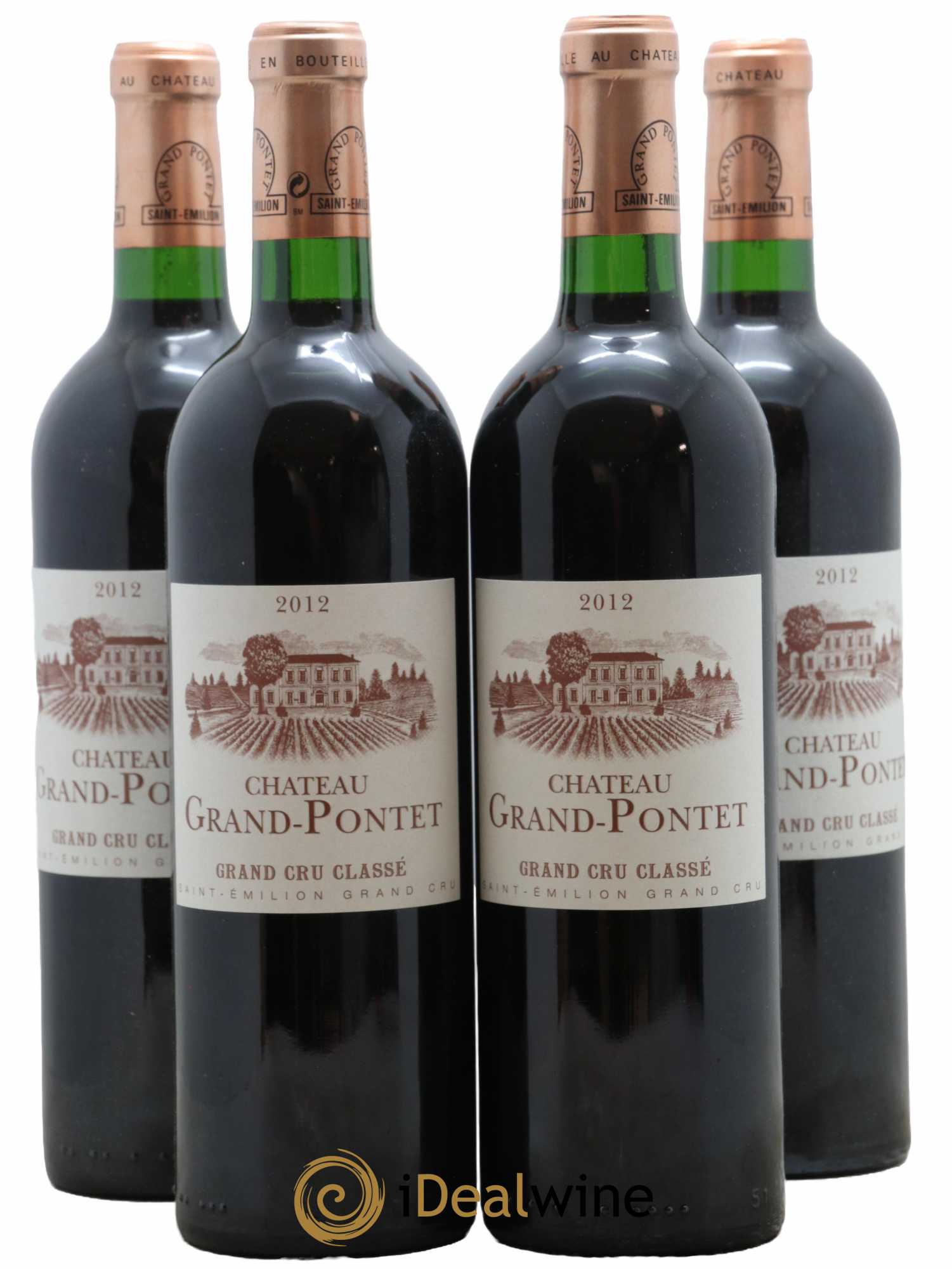 Château Grand Pontet Grand Cru Classé 2012 - Lot de 4 bouteilles - 0
