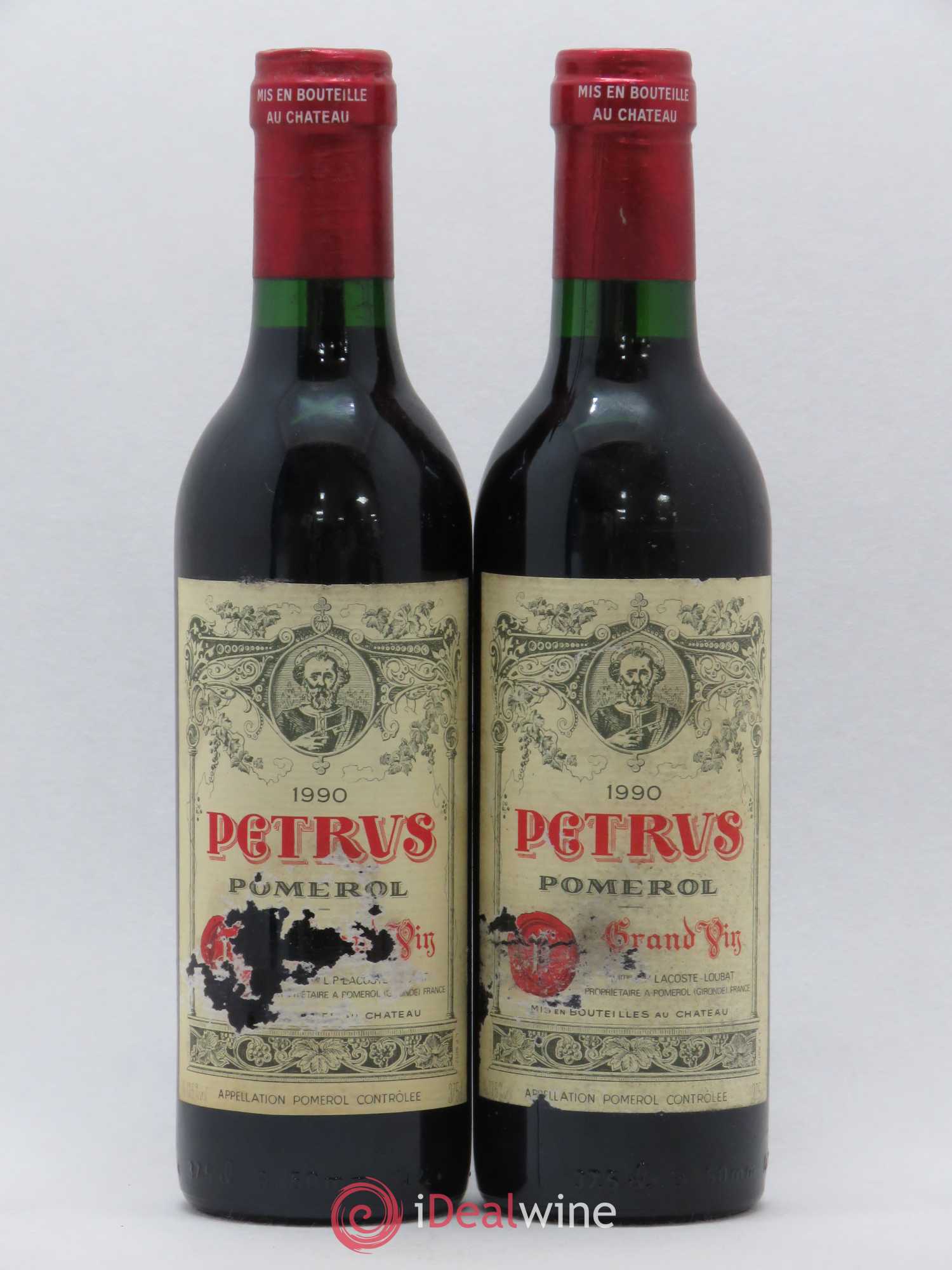 Petrus 1990 - Lot de 2 demi bouteilles - 0