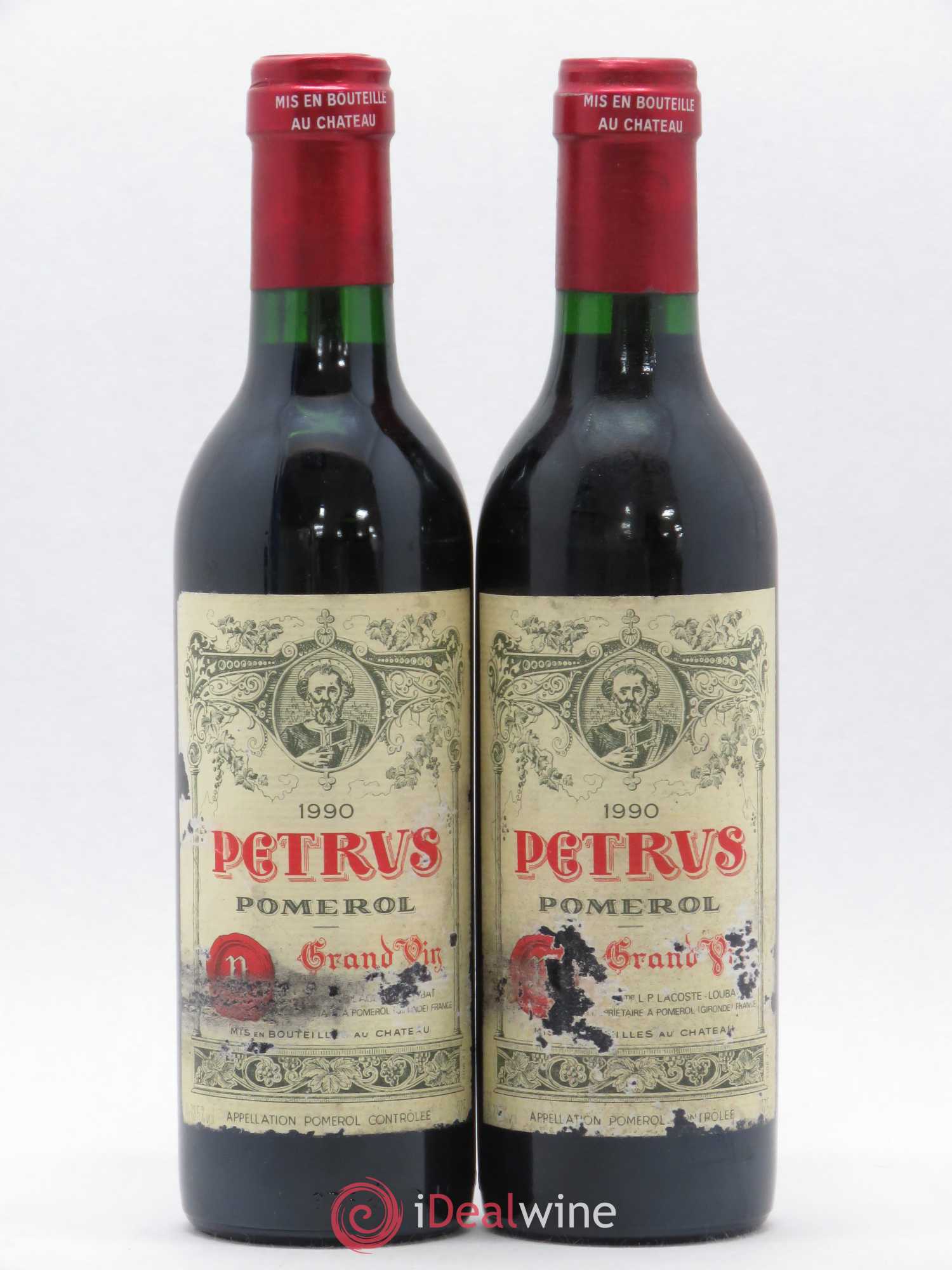 Petrus 1990 - Lot de 2 demi bouteilles - 0