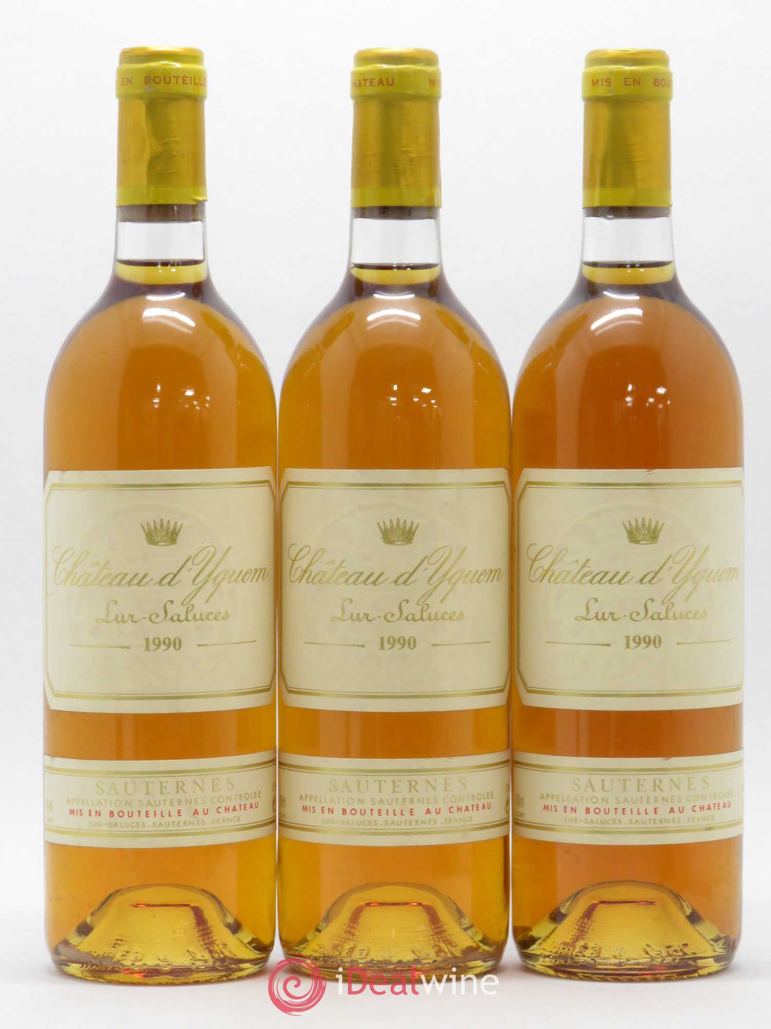 Château d' Yquem 1er Cru Classé Supérieur 1990 - Lotto di 3 bottiglie - 0