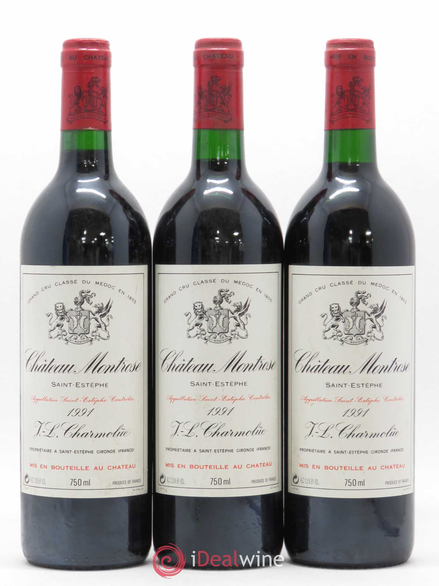 Château Montrose 2ème Grand Cru Classé 1991 - Lot de 3 bouteilles - 0