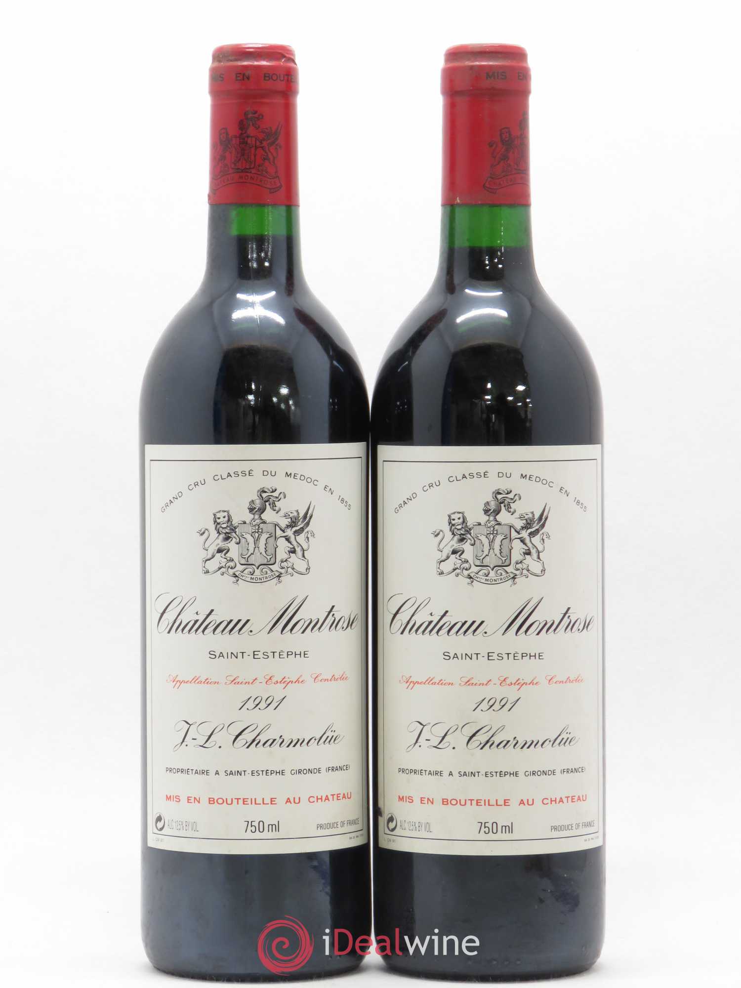 Château Montrose 2ème Grand Cru Classé 1991 - Lot de 2 bouteilles - 0