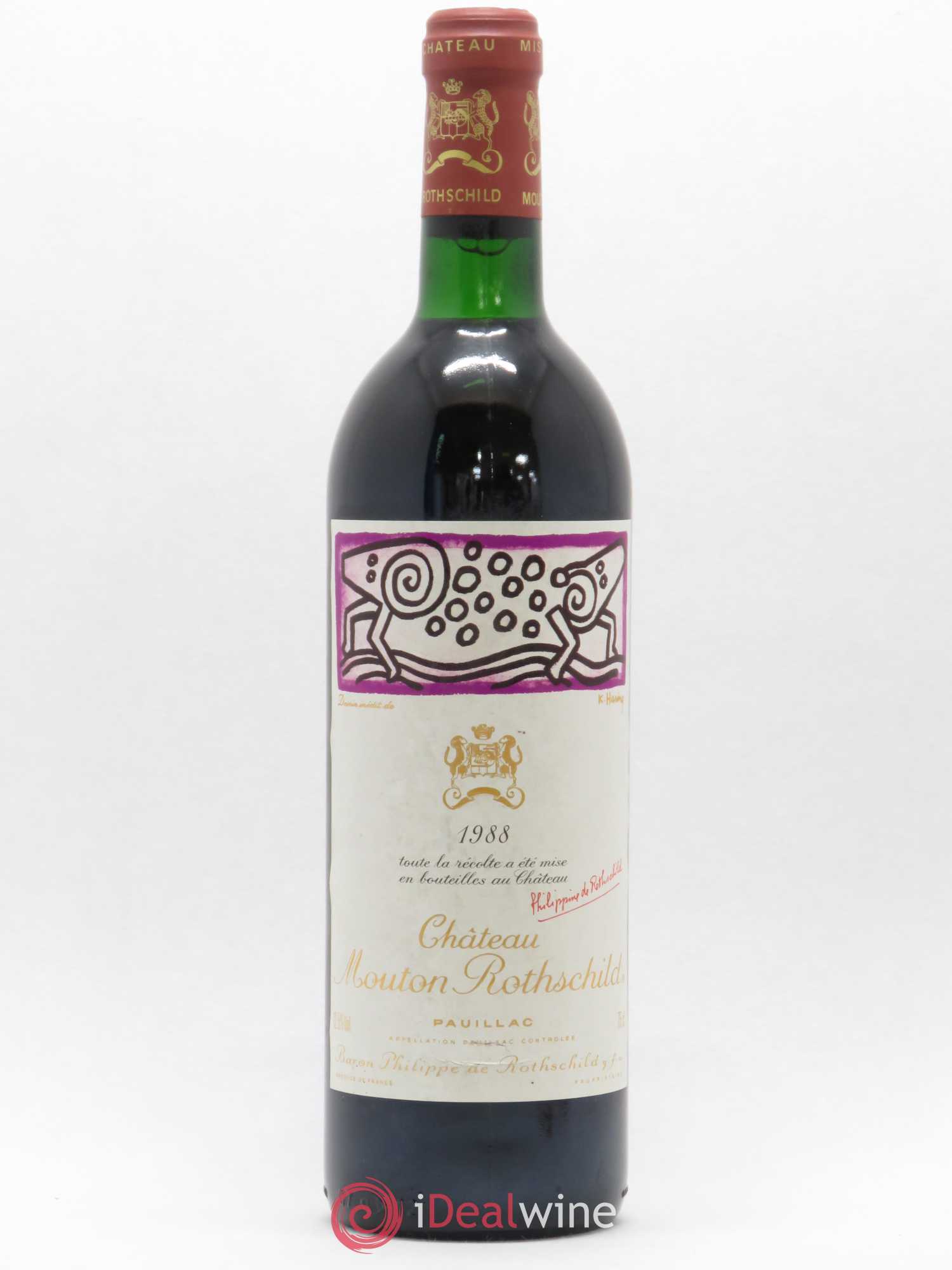 Château Mouton Rothschild 1er Grand Cru Classé 1988 - Lot de 1 bouteille - 0