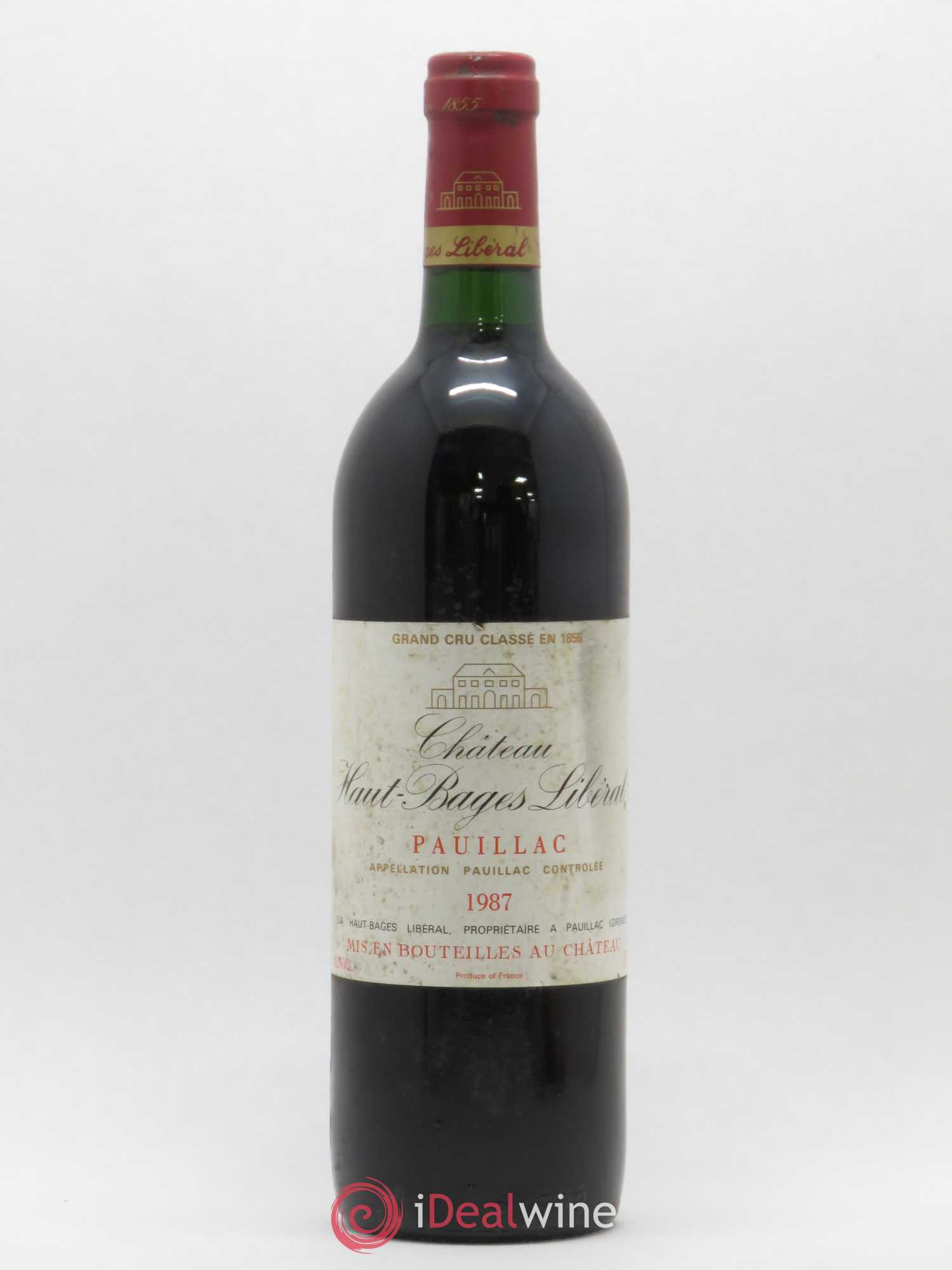 Château Haut Bages Libéral 5ème Grand Cru Classé 1987 - Lot de 1 bouteille - 0