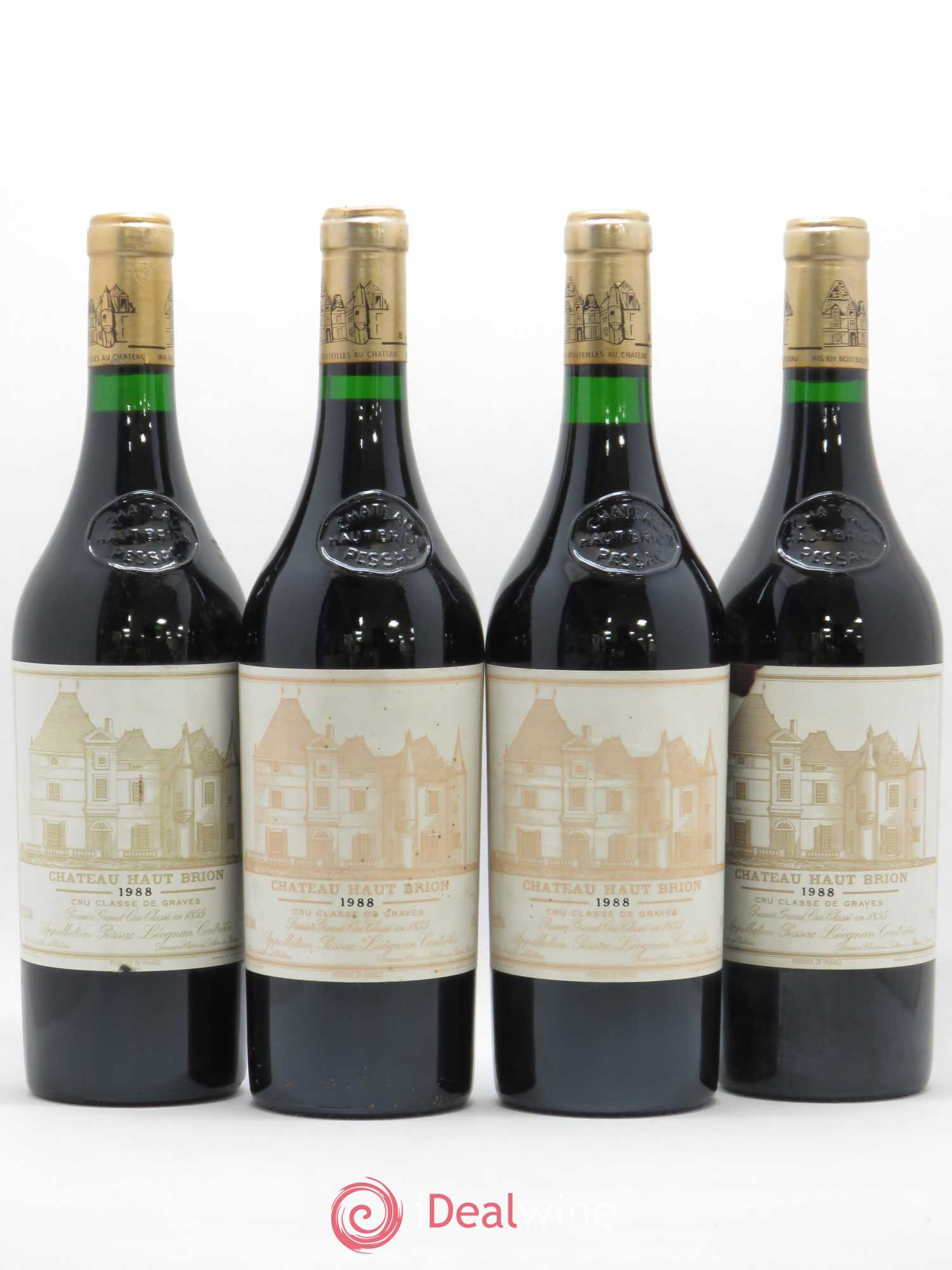 Château Haut Brion 1er Grand Cru Classé 1988 - Lot de 4 bouteilles - 0