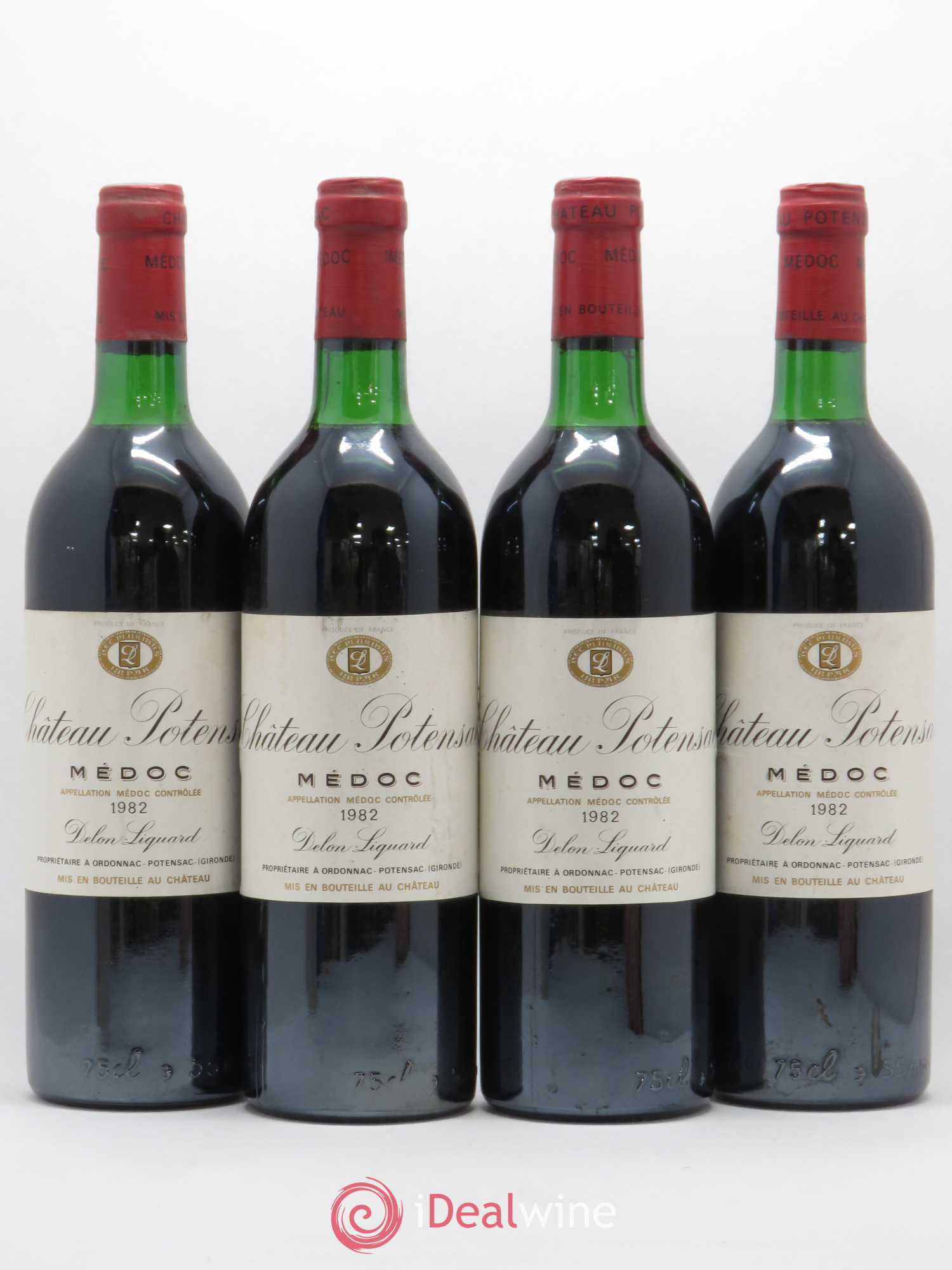 Château Potensac 1982 - Lot de 4 bouteilles - 0