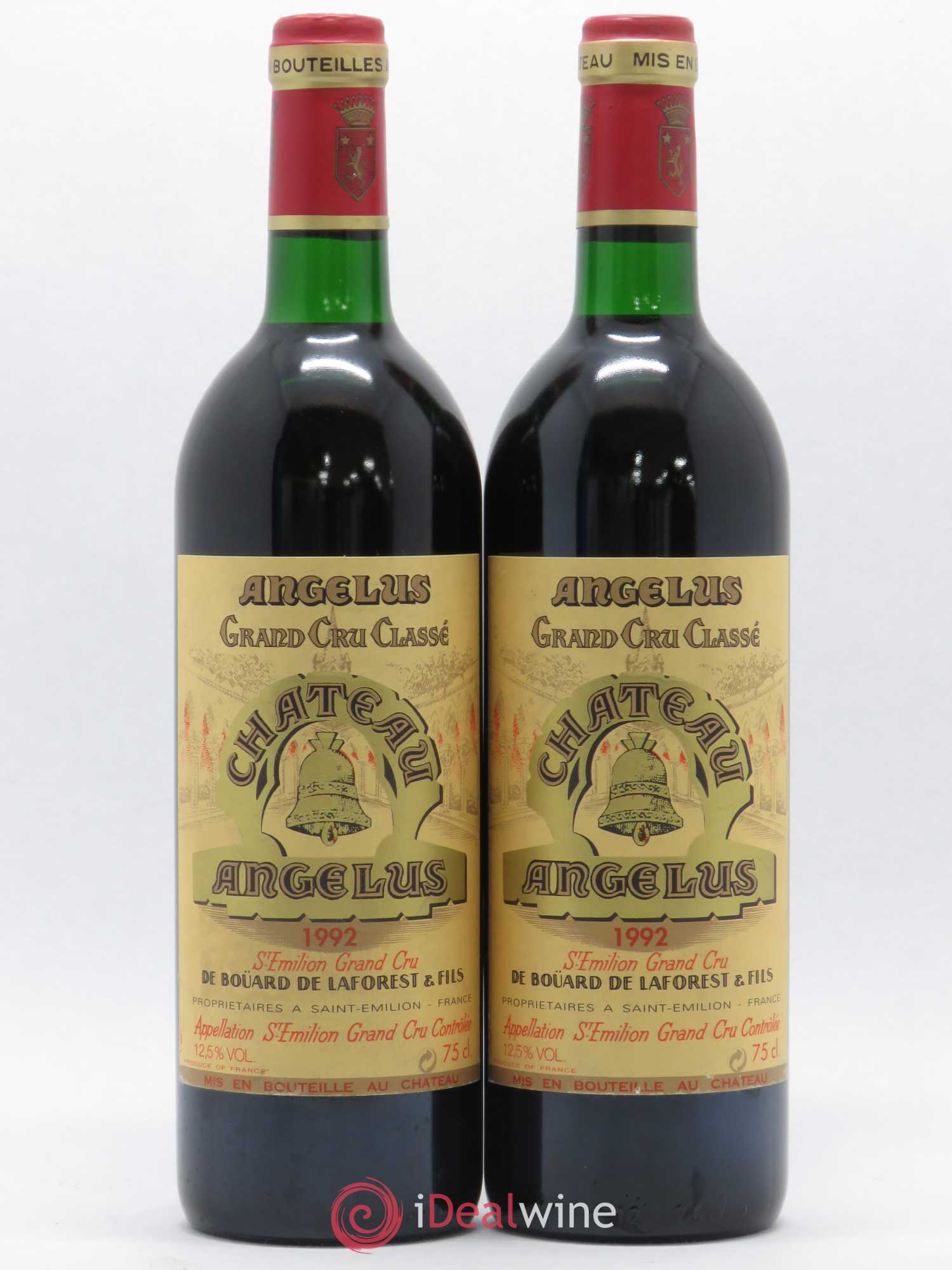 Château Angélus 1er Grand Cru Classé A 1992 - Lot de 2 bouteilles - 0