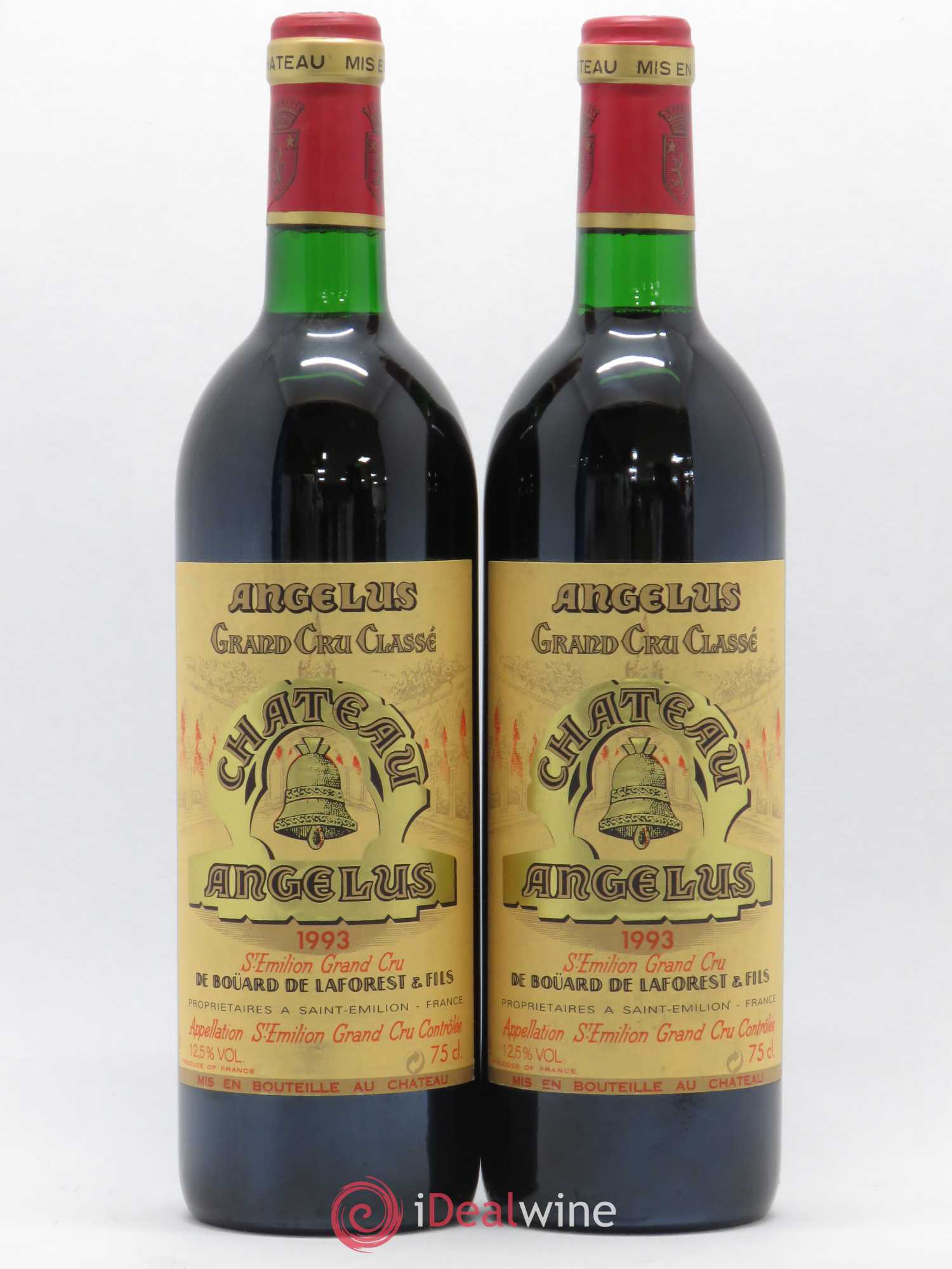 Château Angélus 1er Grand Cru Classé A 1993 - Lot de 2 bouteilles - 0