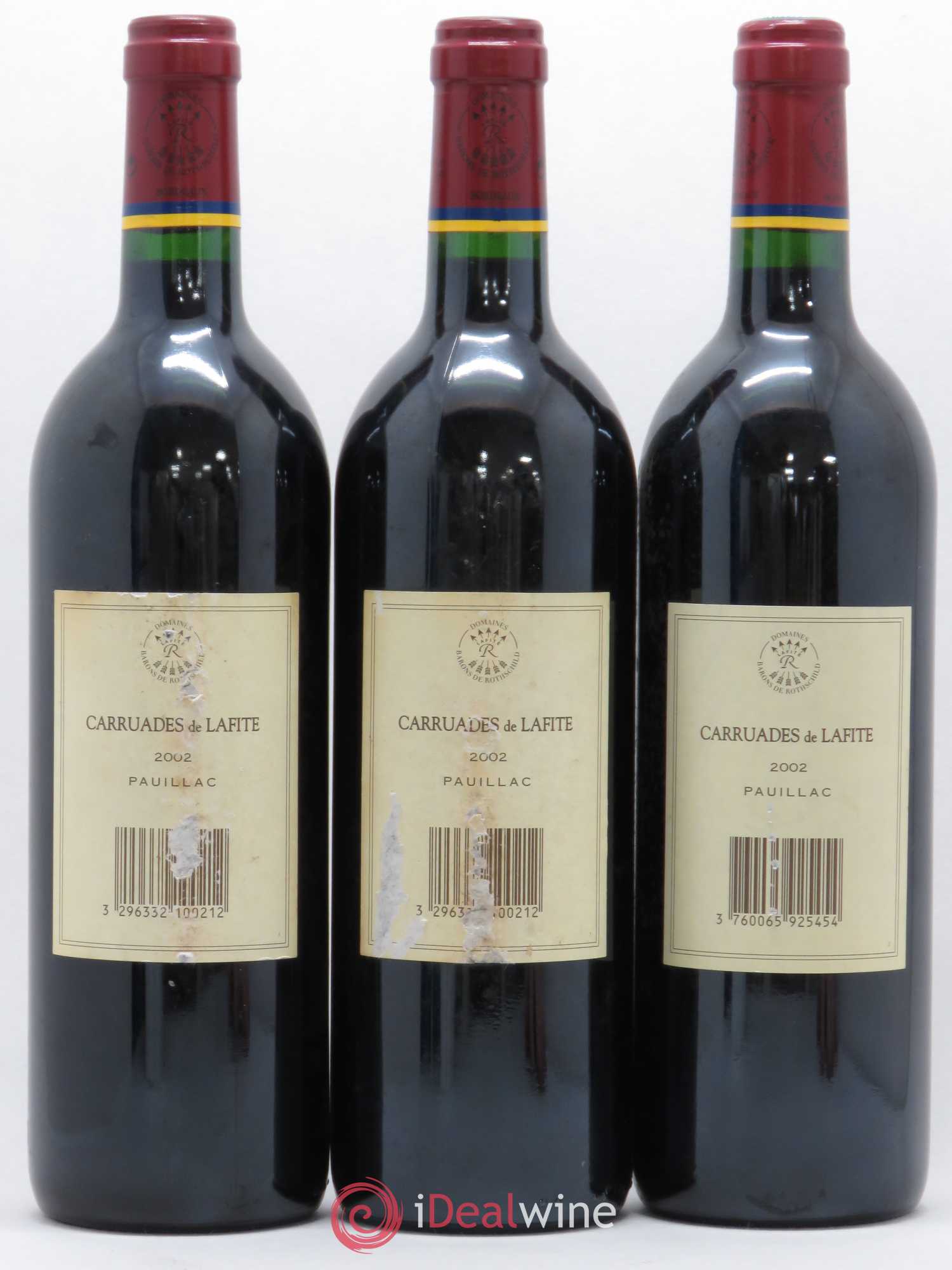Carruades de Lafite Rothschild Second Vin 2002 - Lot de 3 bouteilles - 1