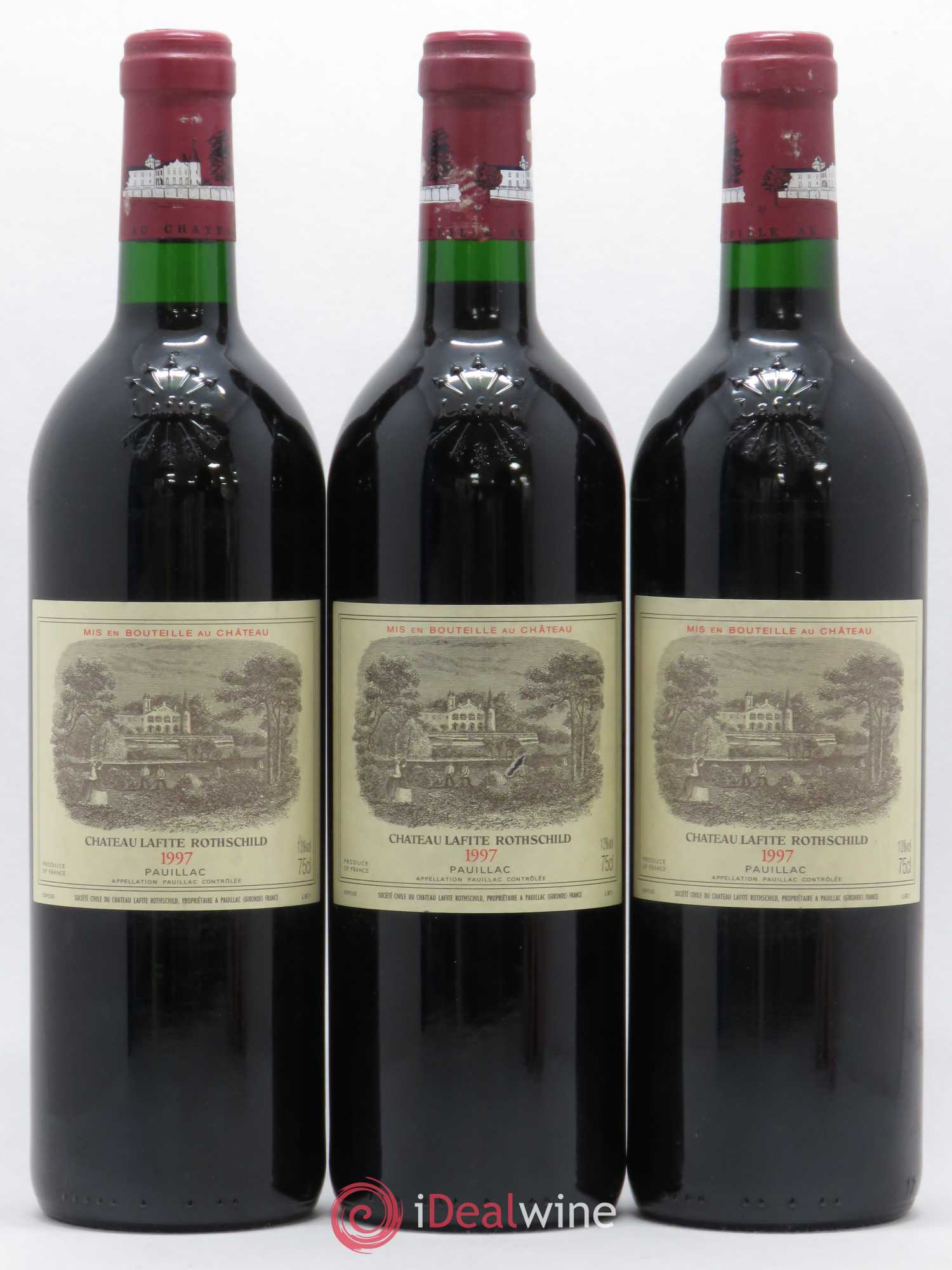 Château Lafite Rothschild 1er Grand Cru Classé 1997 - Lot de 3 bouteilles - 0