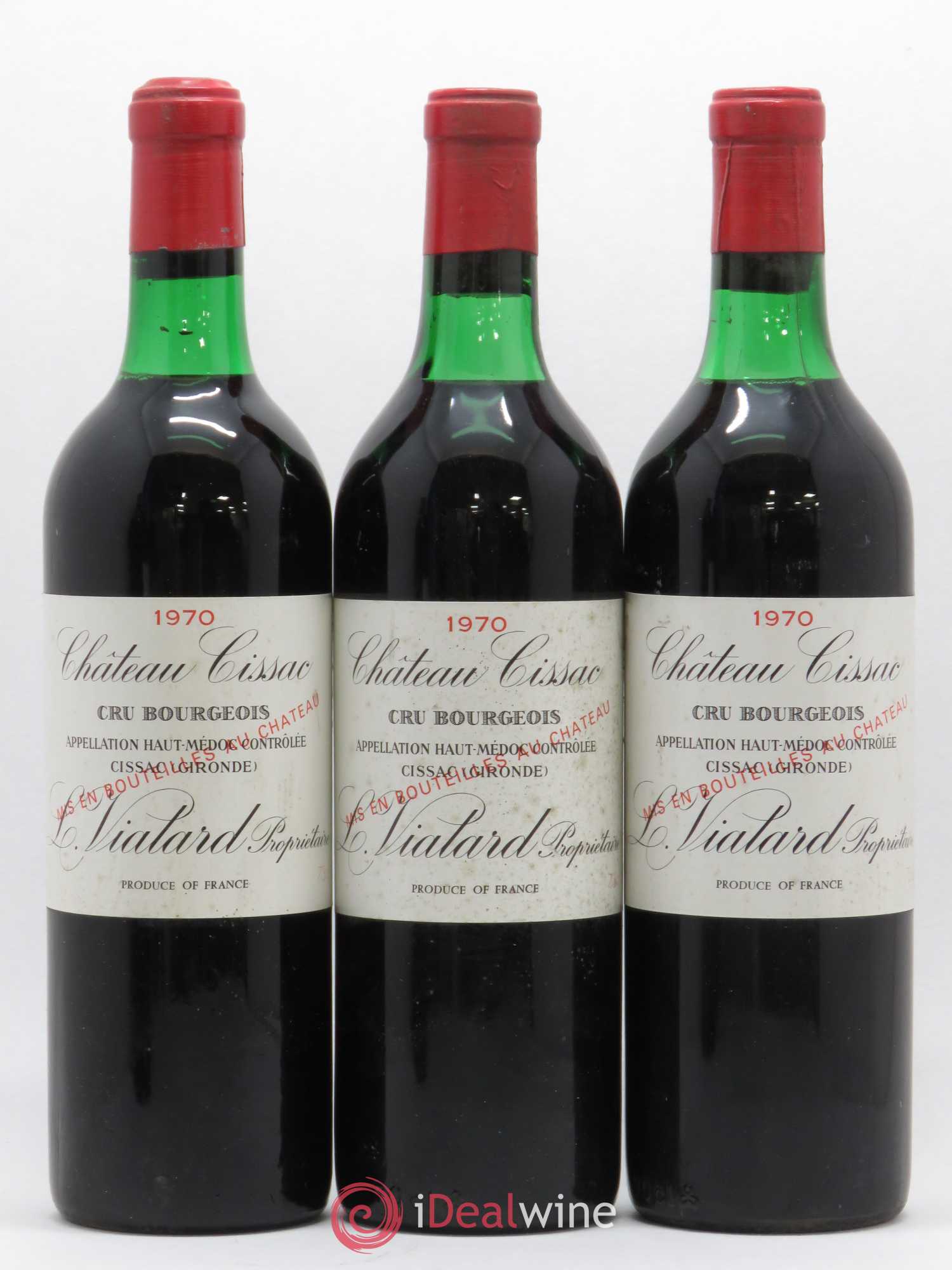 Château Cissac Cru Bourgeois 1970 - Lot de 5 bouteilles - 1