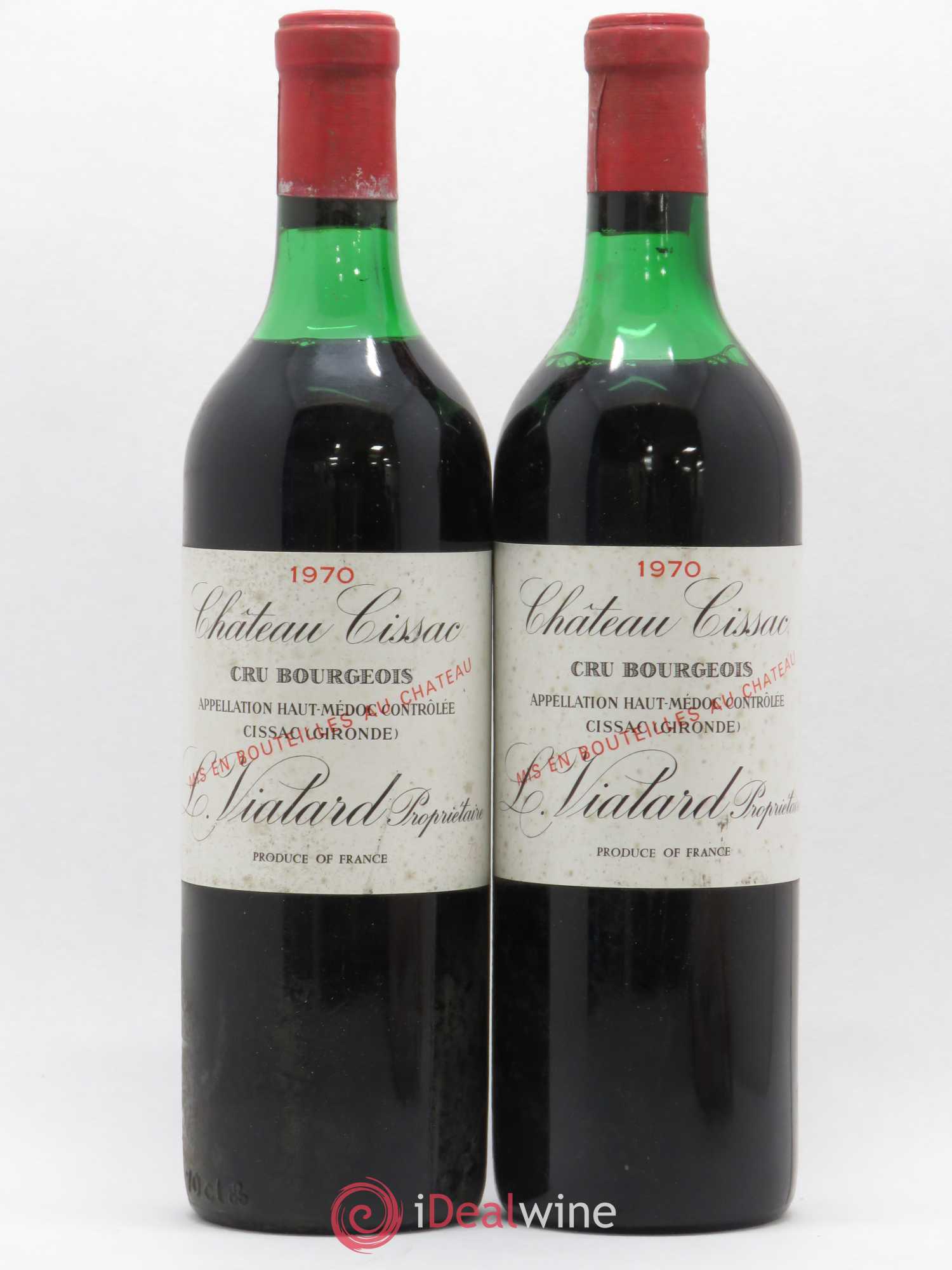 Château Cissac Cru Bourgeois 1970 - Lot de 5 bouteilles - 2